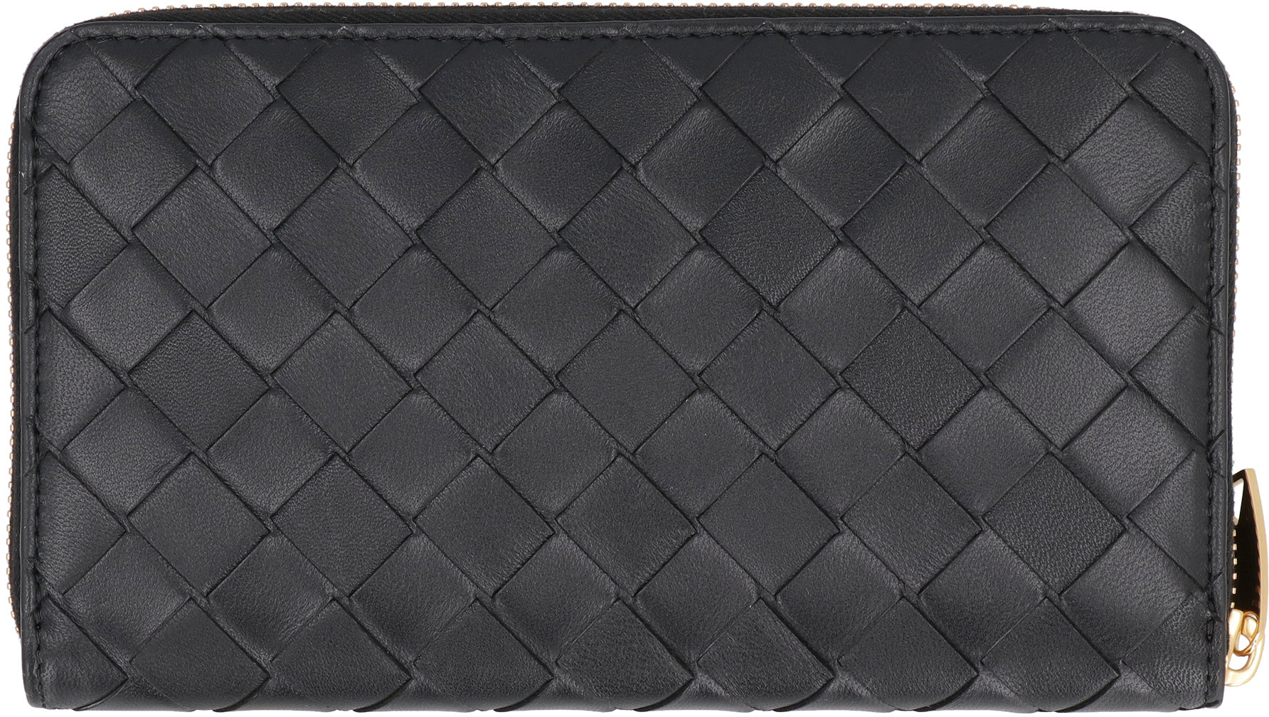BOTTEGA VENETA Leather Zip-Around Wallet - 19 cm x 11 cm