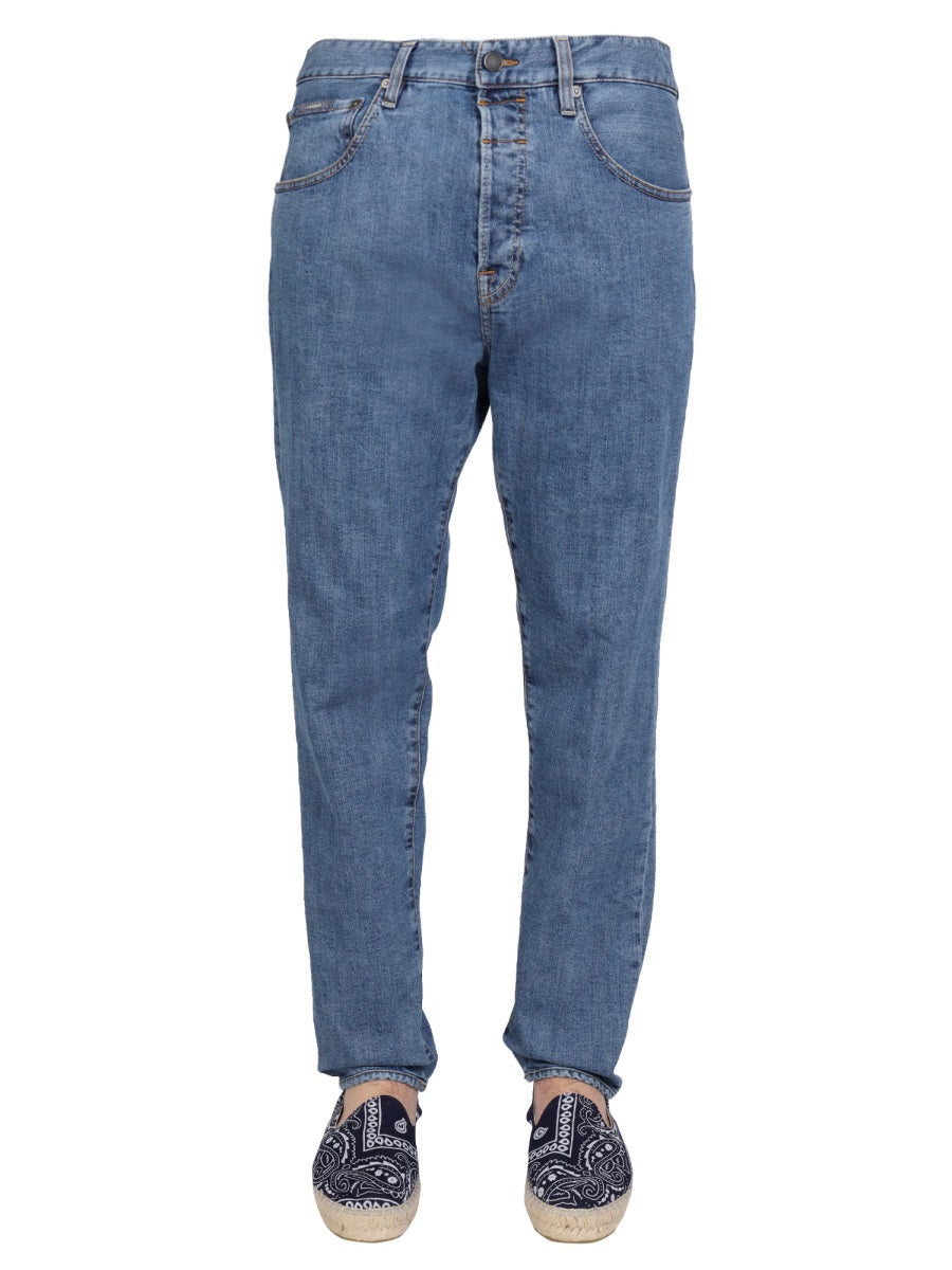 LARDINI Classic Five Pocket Jeans for Men - Perfect Fit