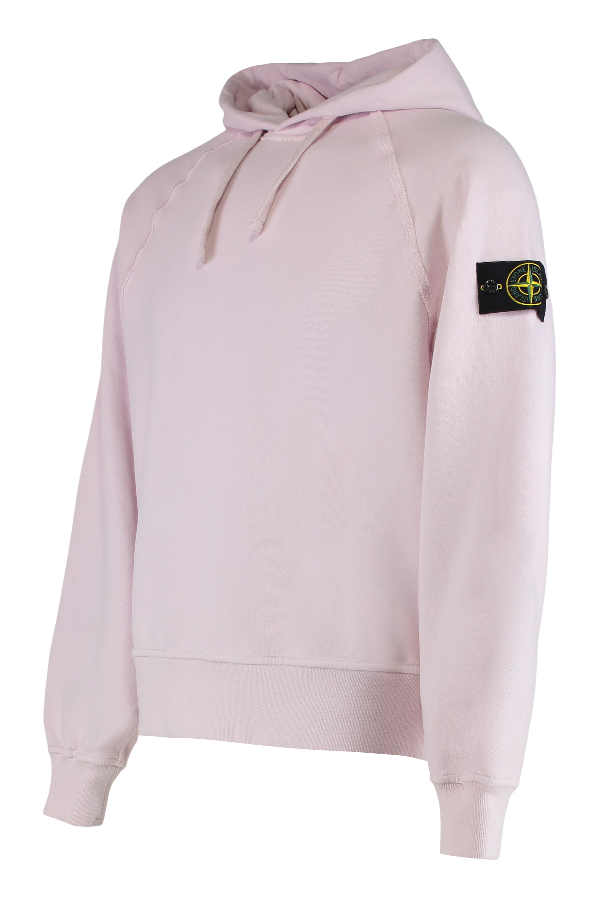 STONE ISLAND Organic Cotton Hoodie with Removable Logo Patch - FW25