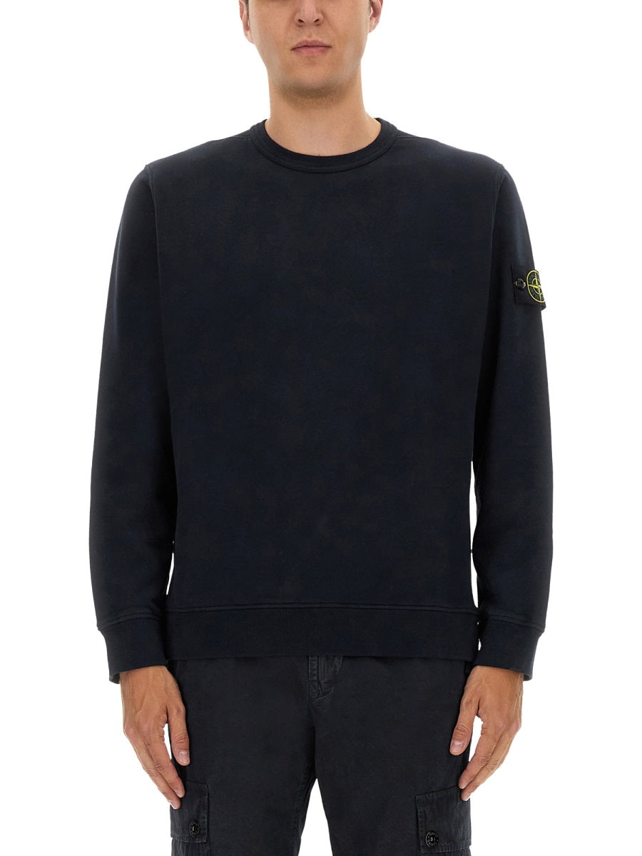 STONE ISLAND Organic Cotton Regular Fit Sweatshirt - Size L