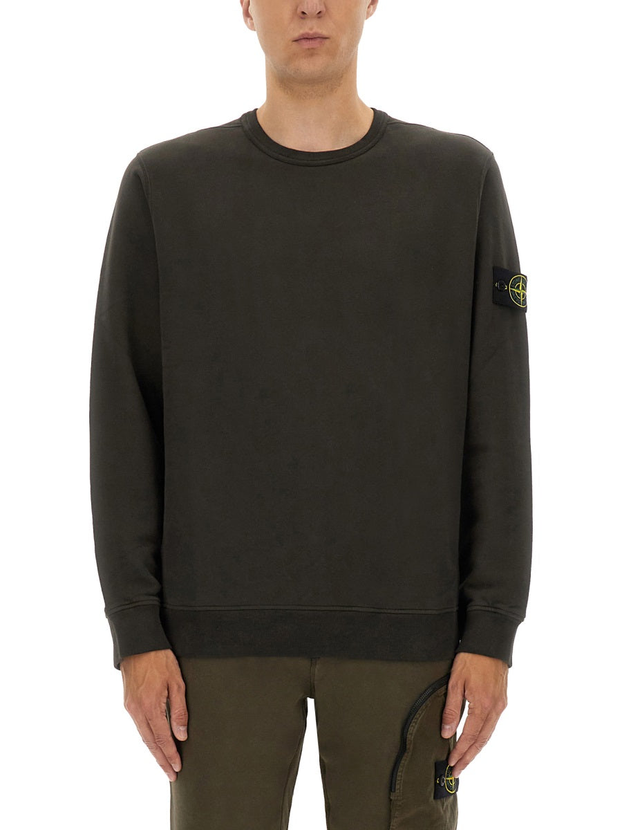 STONE ISLAND Organic Cotton Regular Fit Sweatshirt - Size L