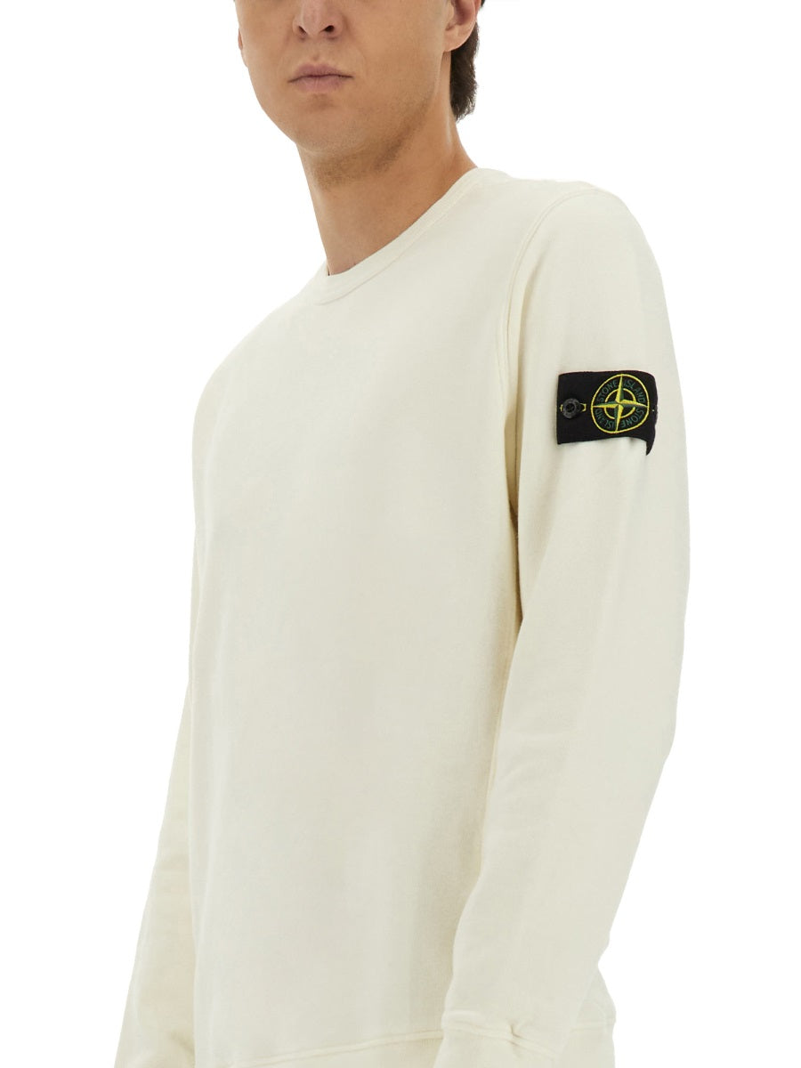 STONE ISLAND Organic Cotton Sweatshirt - Regular Fit, Size L