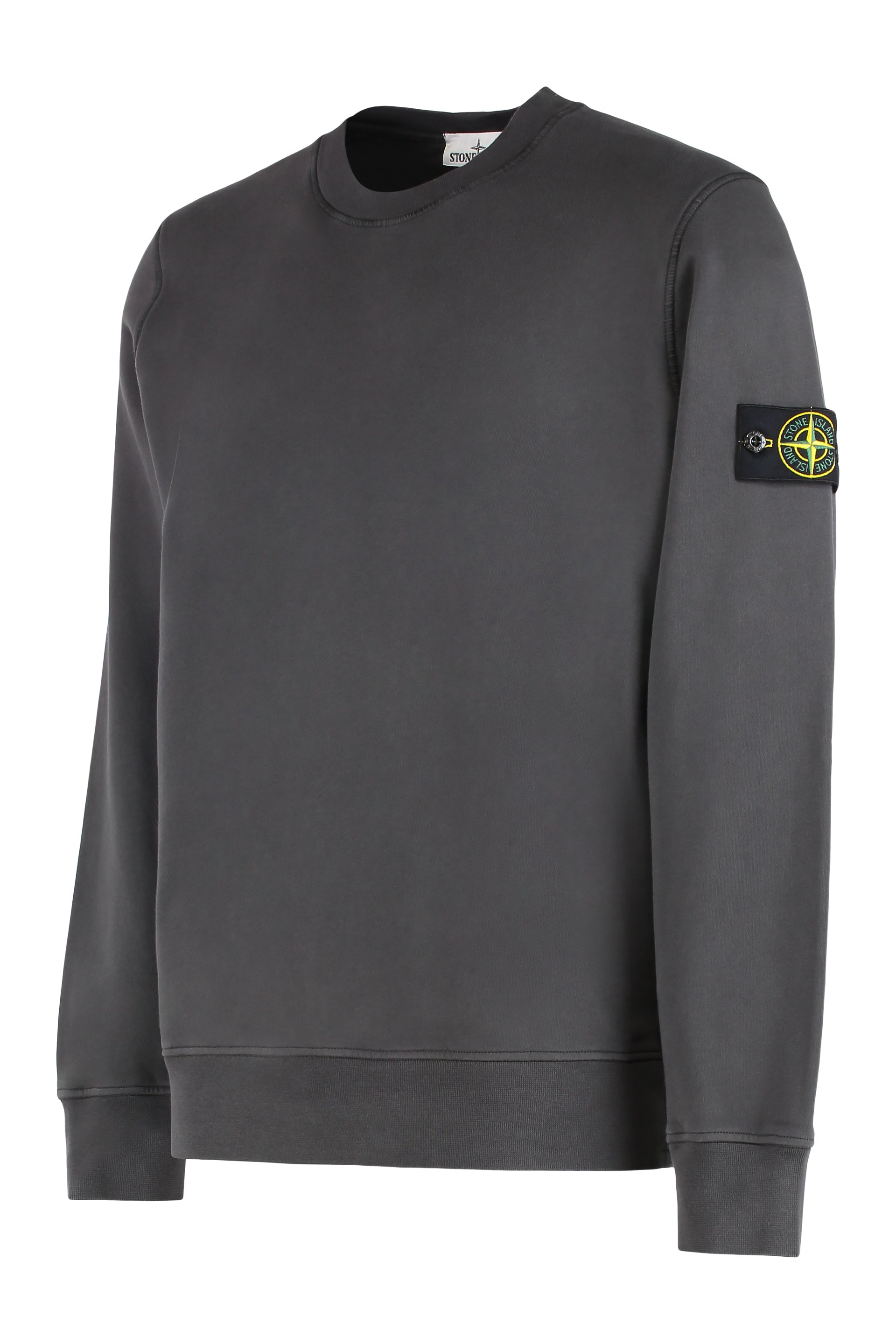 STONE ISLAND Cotton Sweatshirt in Dark Gray