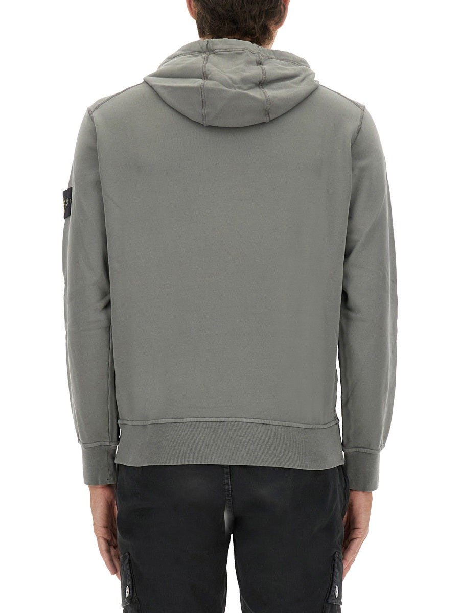 STONE ISLAND Classic Crew Neck Cotton Sweatshirt for Men