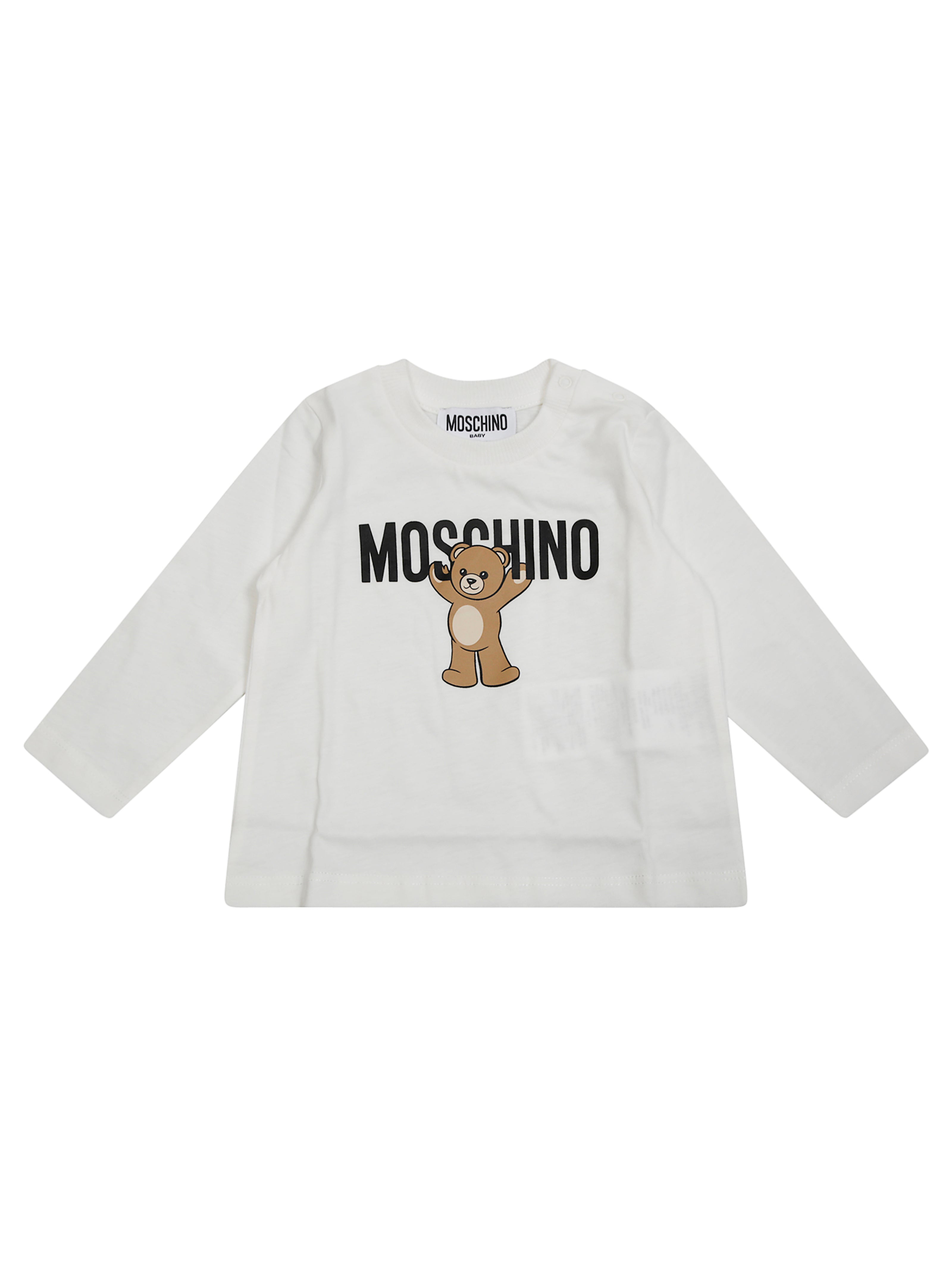 MOSCHINO KIDS Mini Bear Logo Long Sleeve T-Shirt