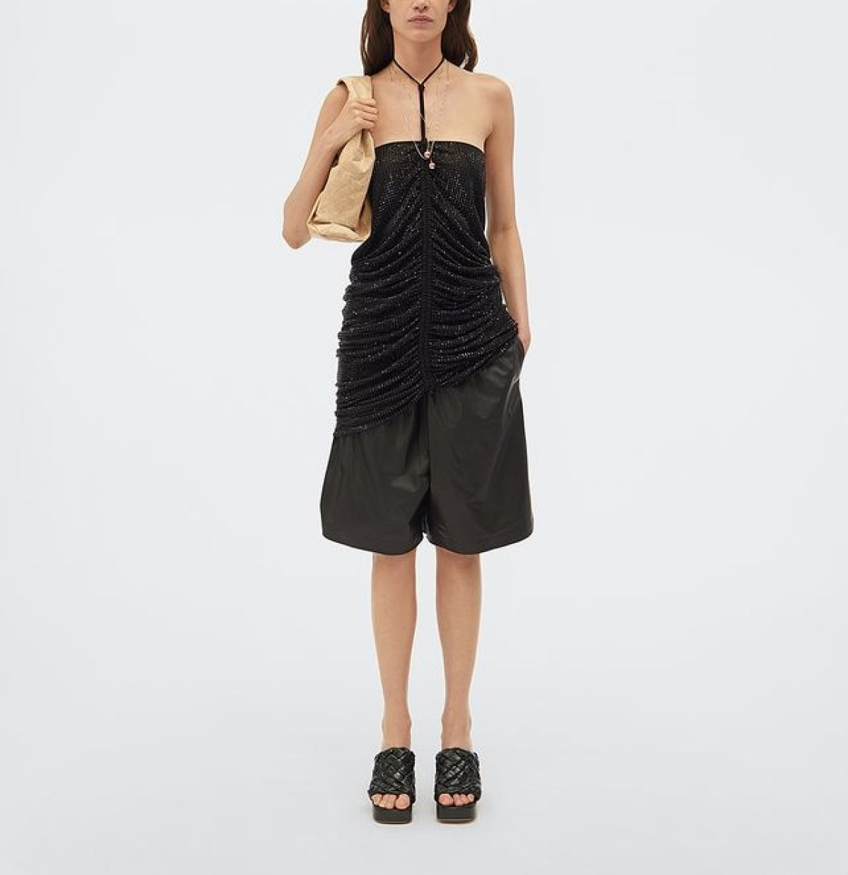 BOTTEGA VENETA The Paper Shoulder Pouch Handbag - 38x23x19 CM