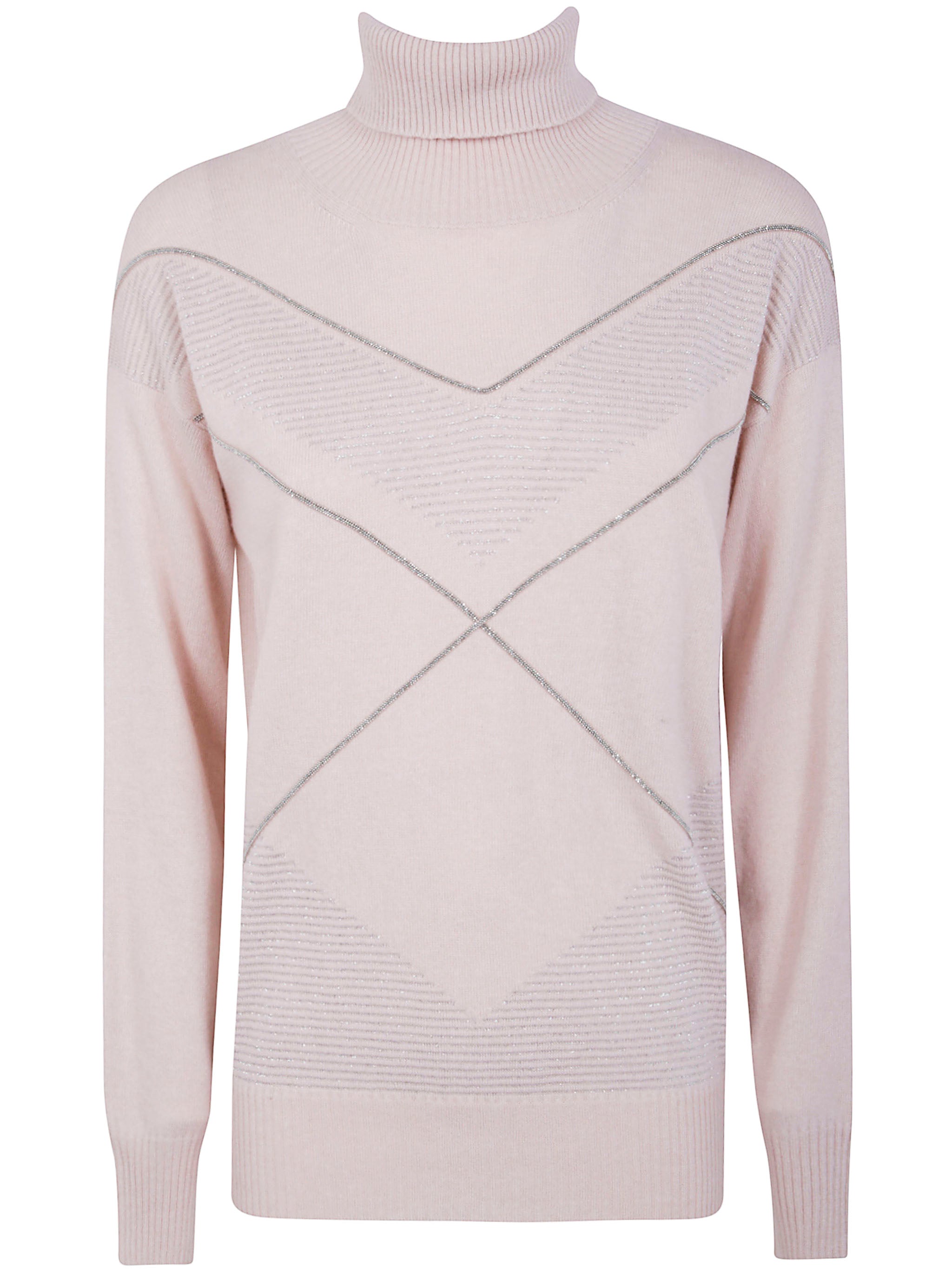D.EXTERIOR High Neck Intarsio Lux Women's Knitwear