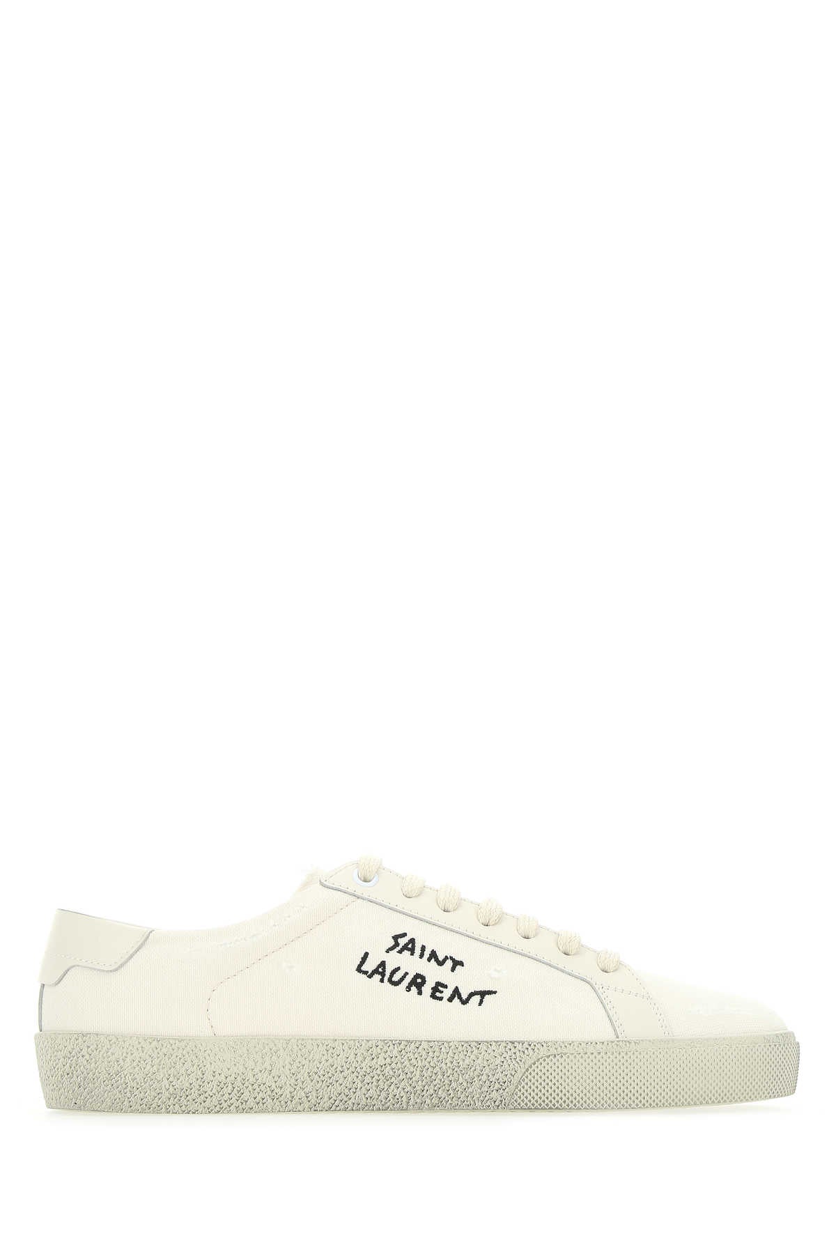 SAINT LAURENT Ivory Canvas Signature Sneakers for Women