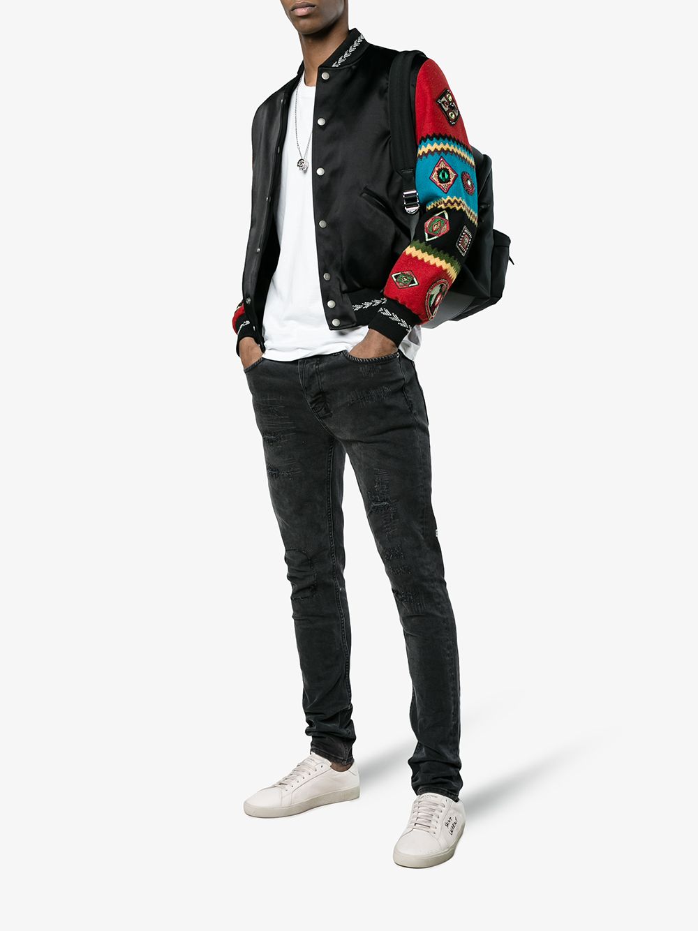 SAINT LAURENT Classic Court Sneakers - Men's Size 3 CM Sole