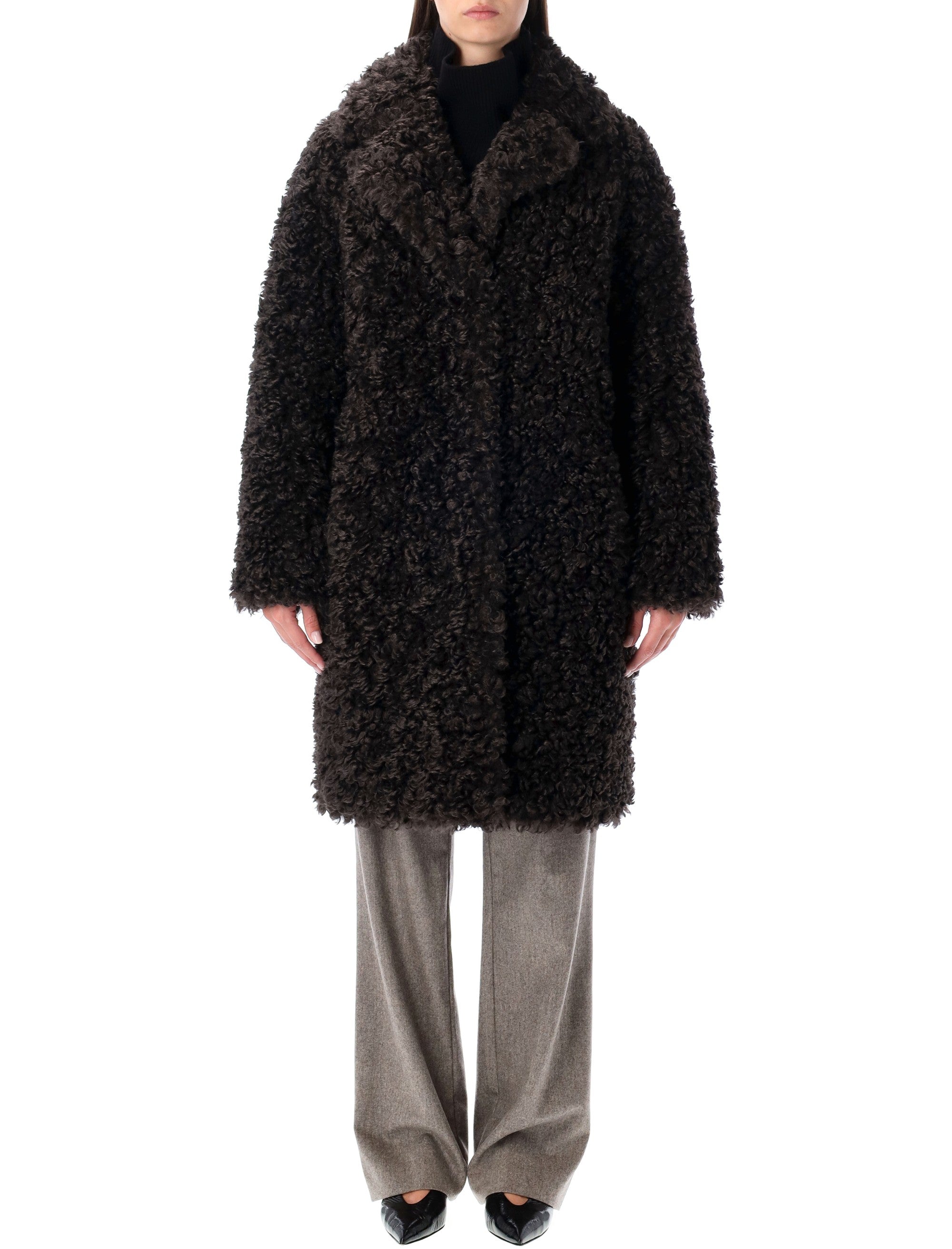 STAND STUDIO Camille Oversized Eco Shearling Jacket - FW25
