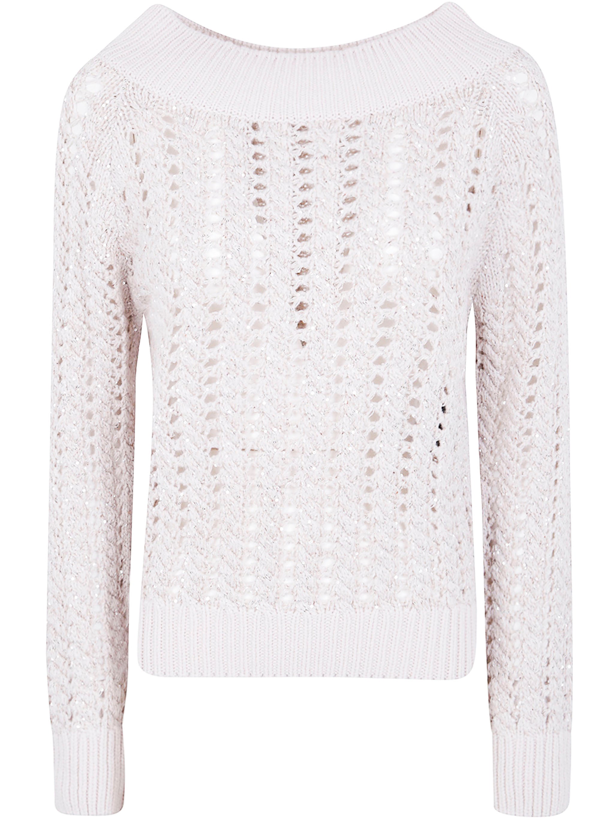 D.EXTERIOR Braid Crystals Boatneck Sweater