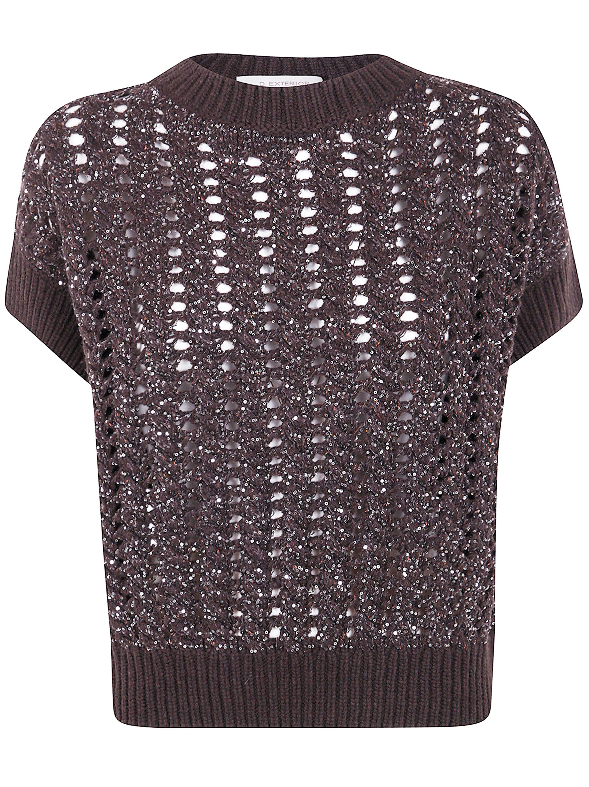 D.EXTERIOR Crystal-Embellished Braid Gilet