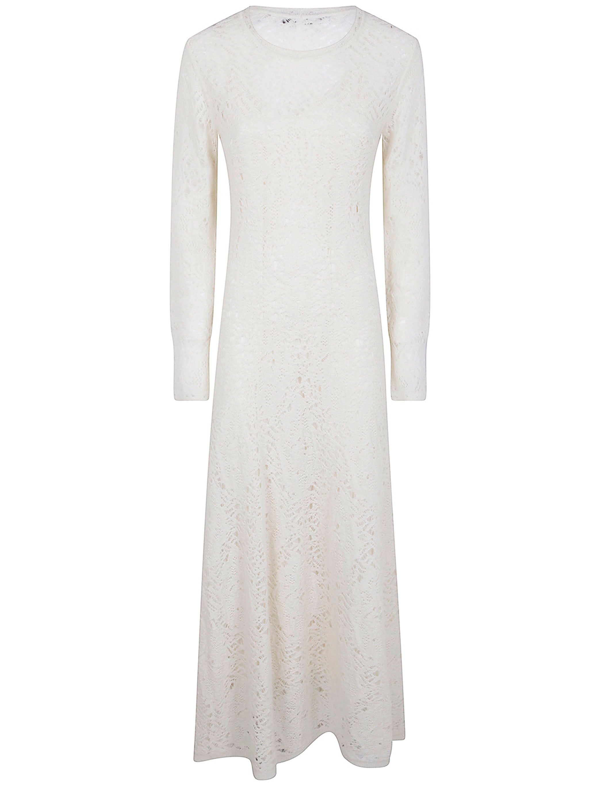 D.EXTERIOR Lace Soft Long Sleeves Mini Dress