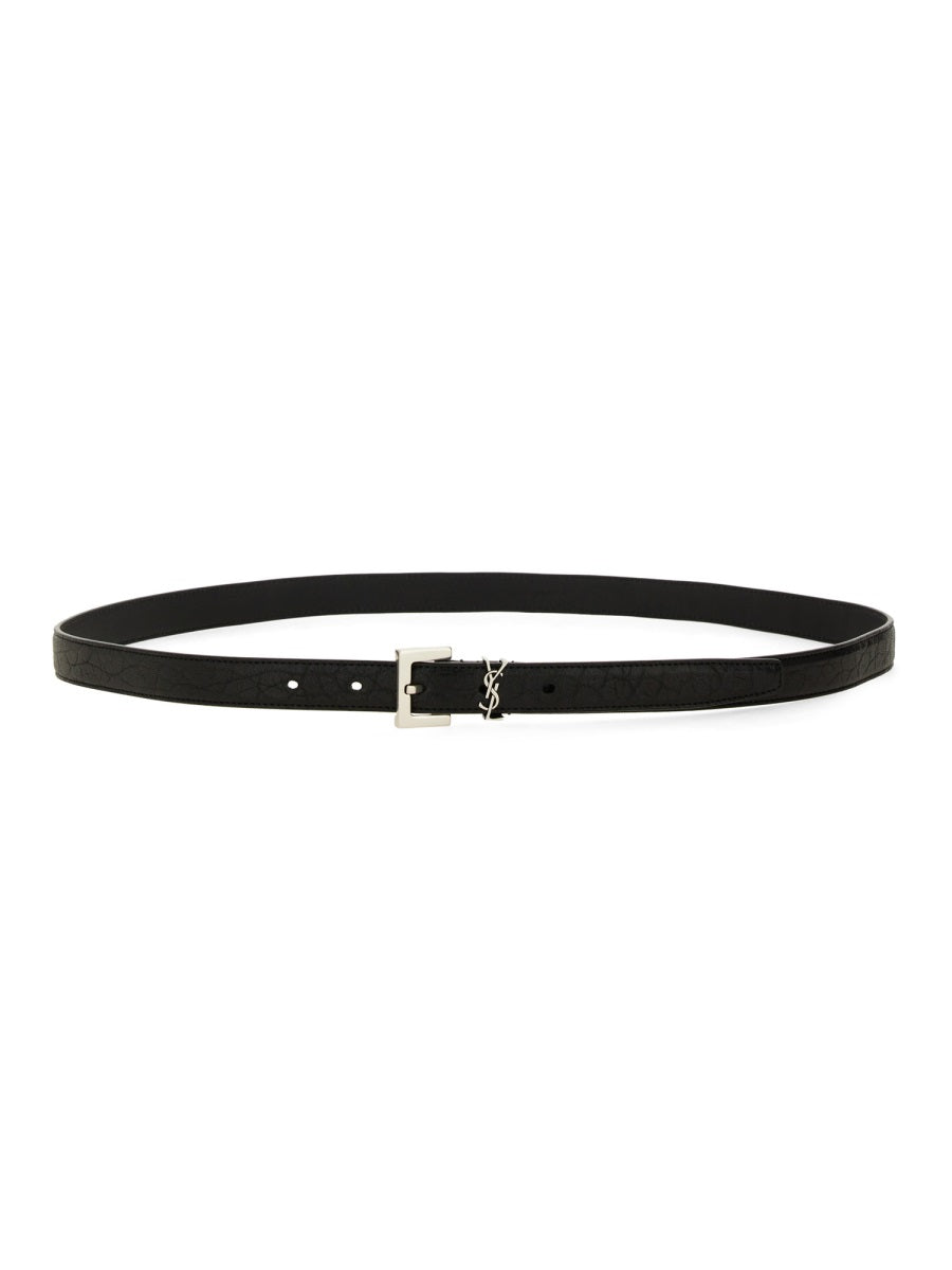SAINT LAURENT Belt CASSANDRE SOTTILE - Crafted Lamb Leather