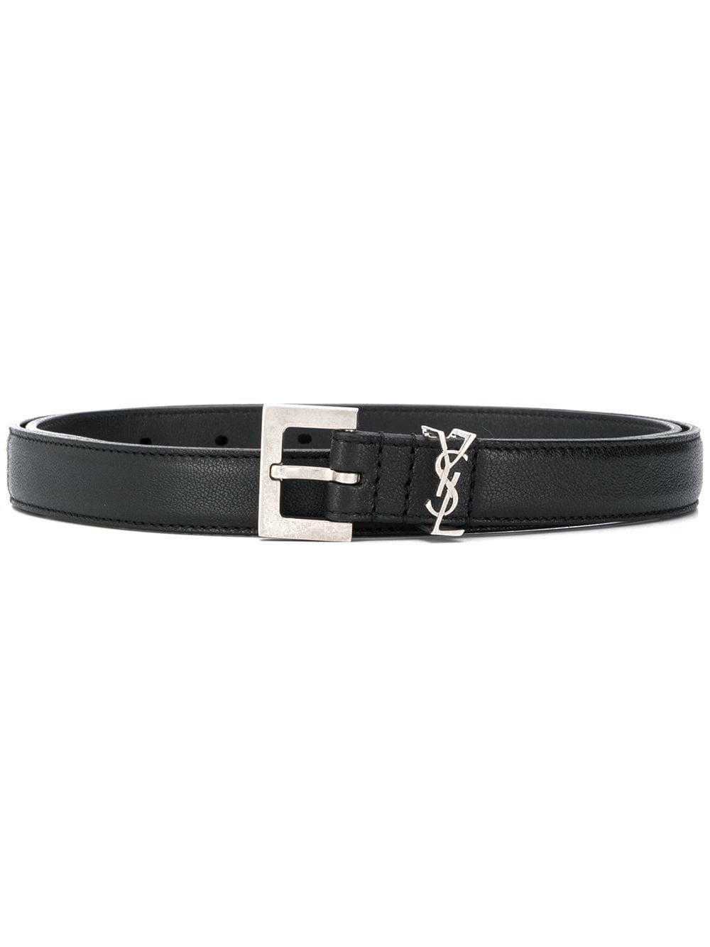 SAINT LAURENT Sleek 2 CM Leather Belt