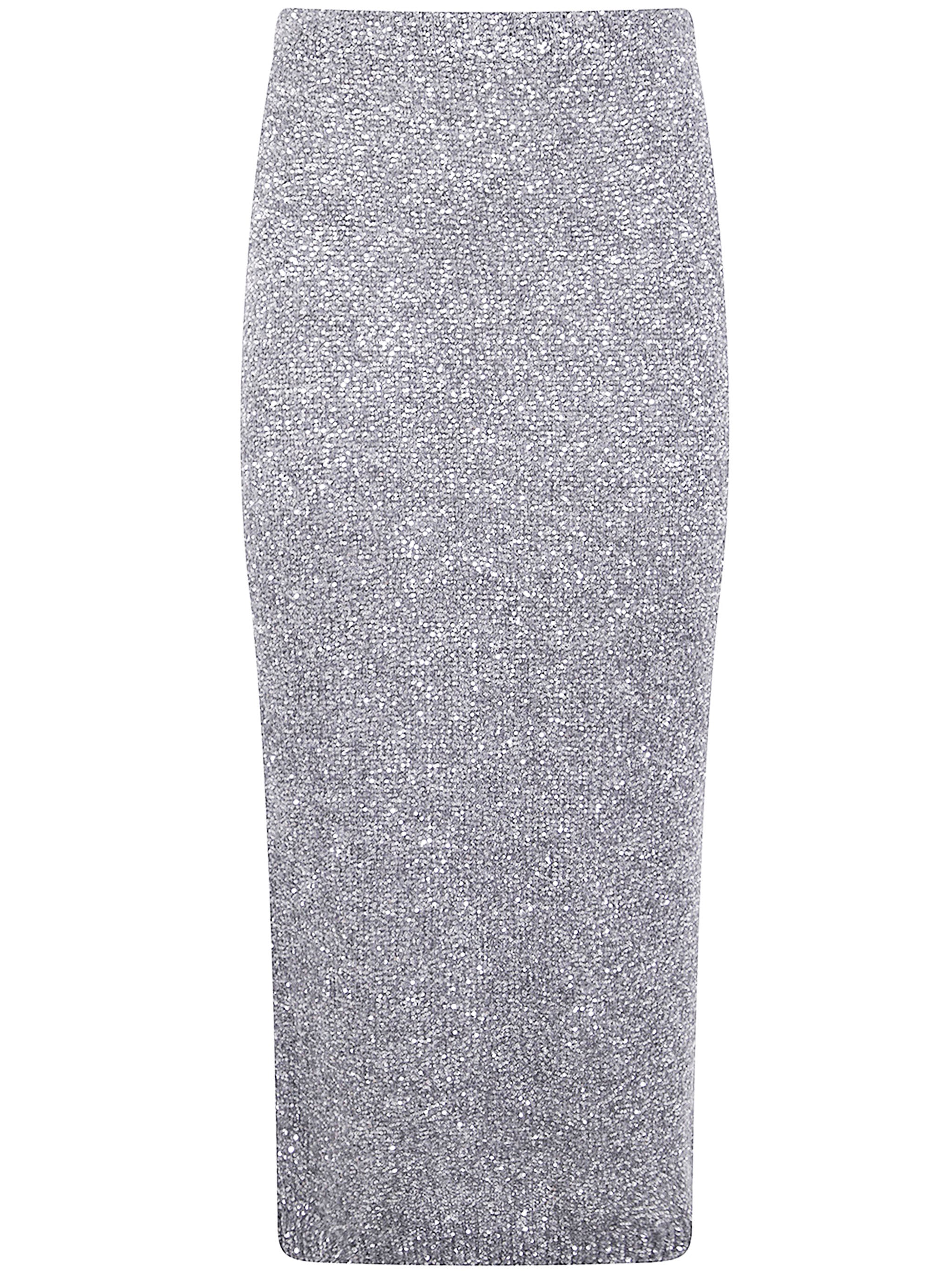 D.EXTERIOR Soft Sequins Straight Skirt for Women