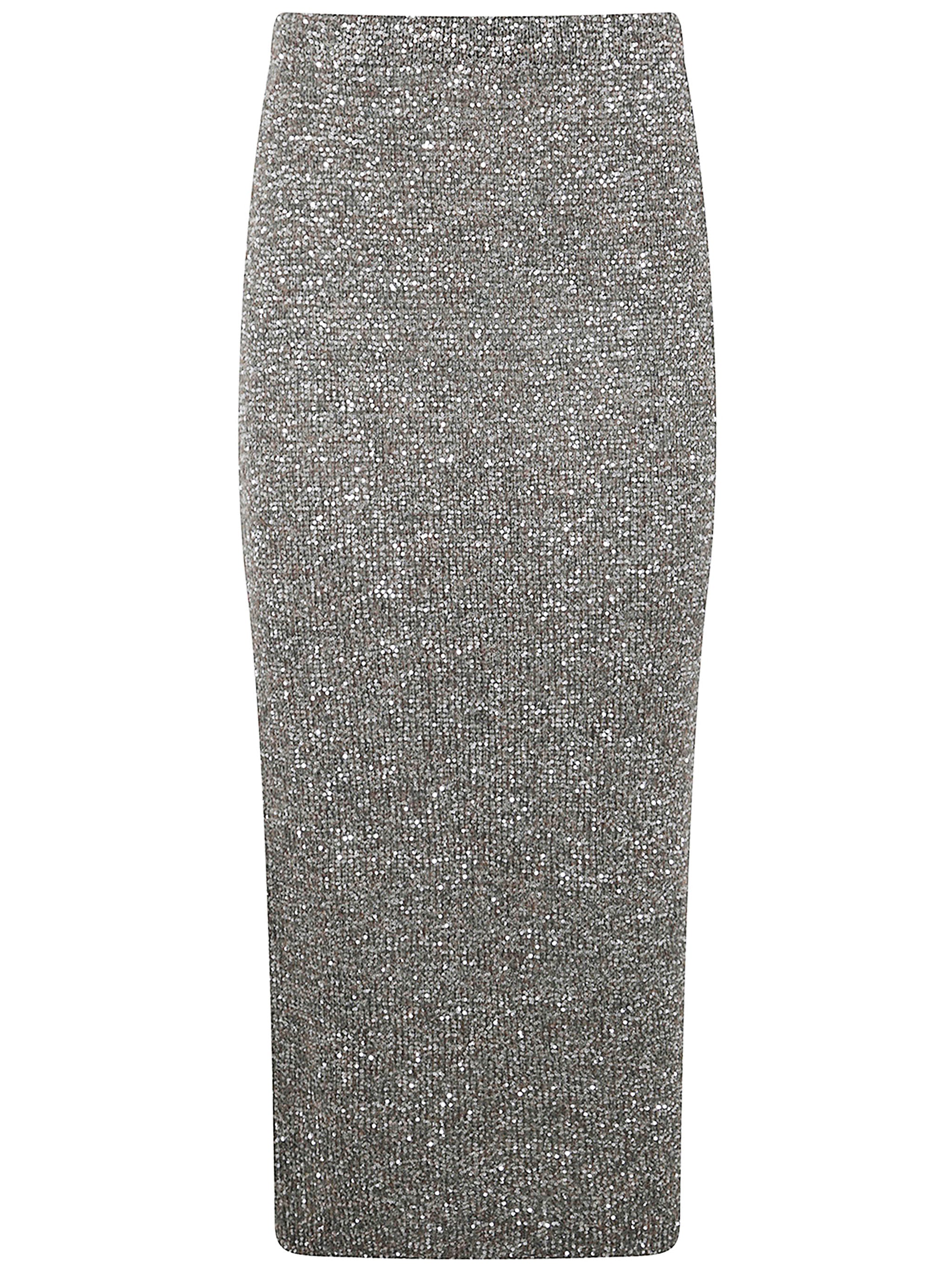 D.EXTERIOR Soft Sequins Straight Skirt