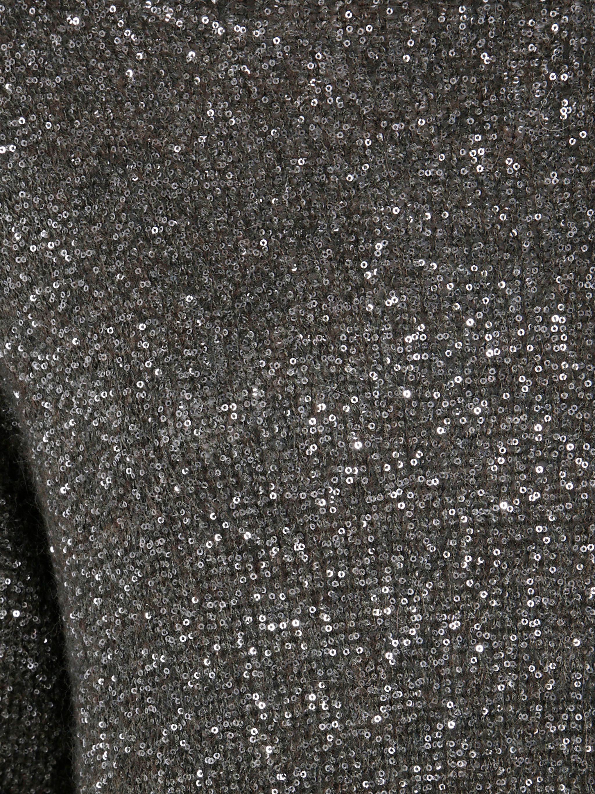 D.EXTERIOR Boatneck Sequin Soft Long Sweater