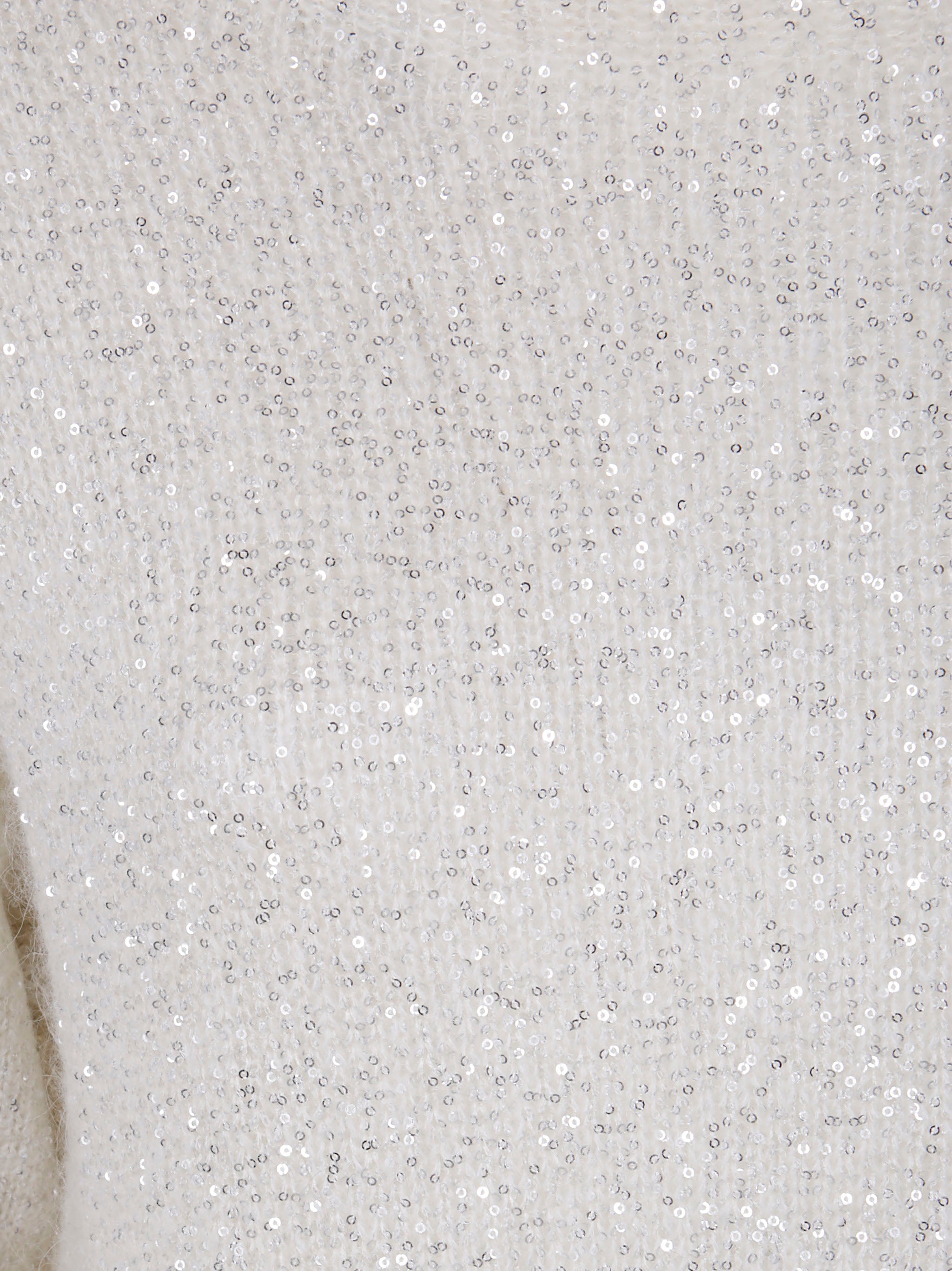 D.EXTERIOR Boatneck Sequined Soft Long Sweater for Women