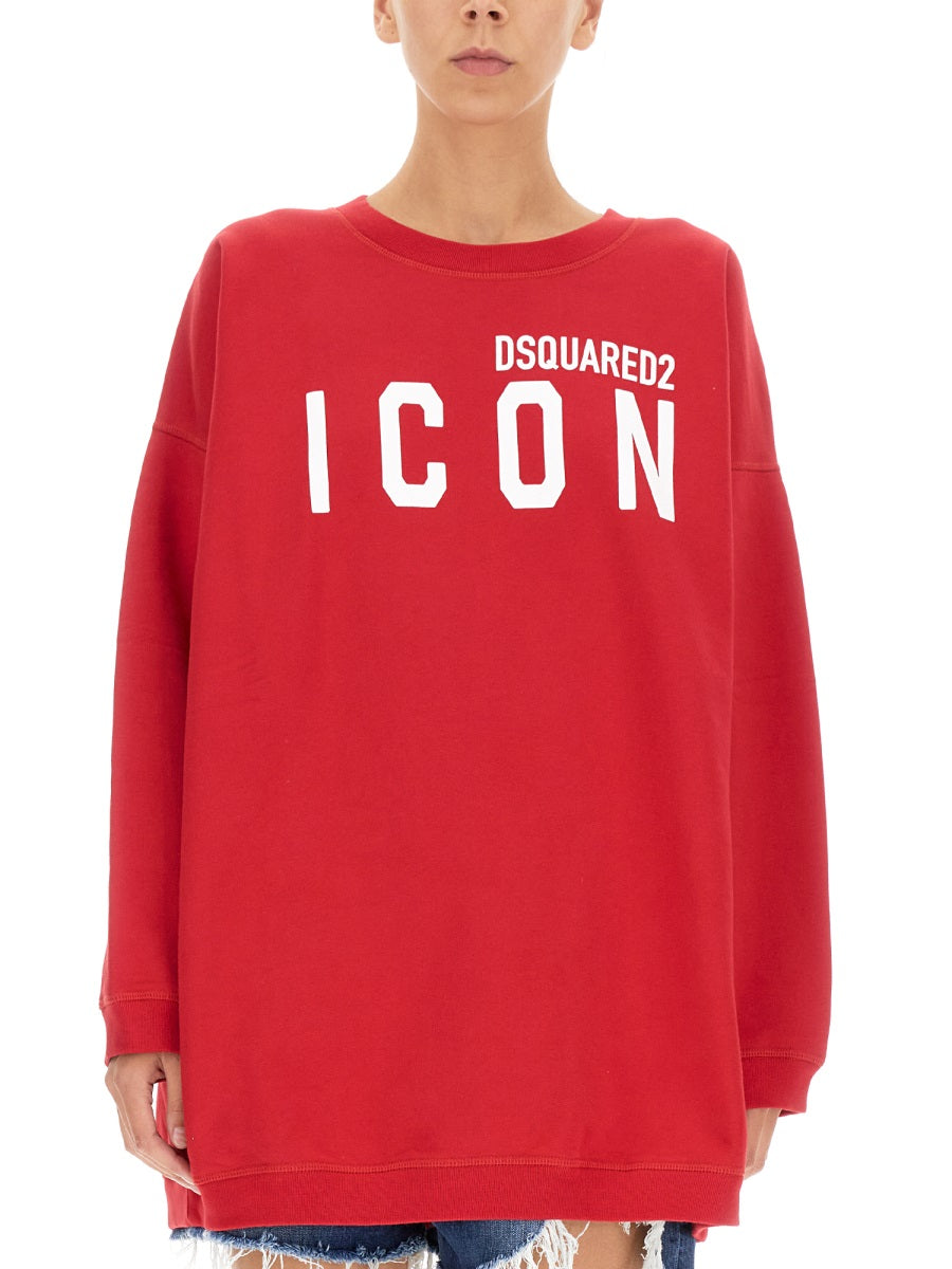 DSQUARED Women's Icon Sweatshirt with Necklace