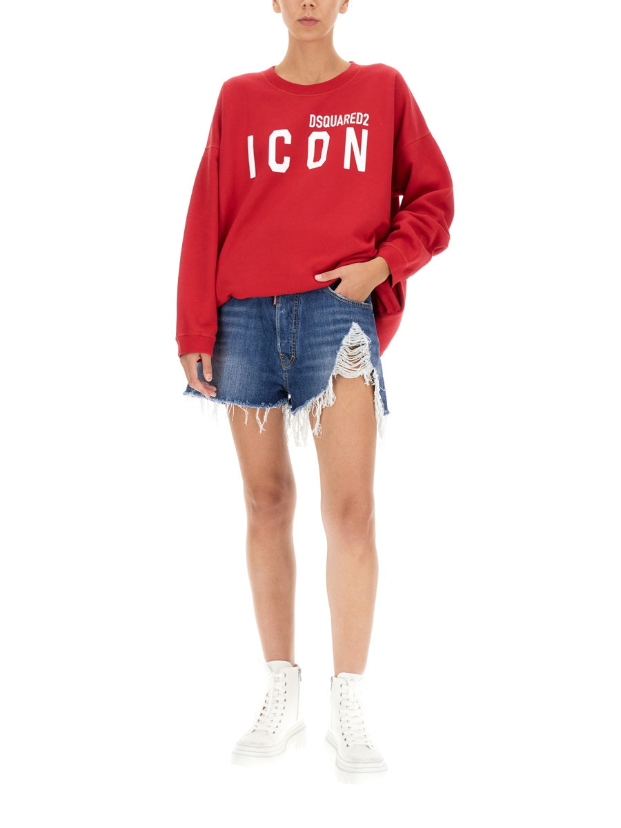 DSQUARED Women's Icon Sweatshirt with Necklace