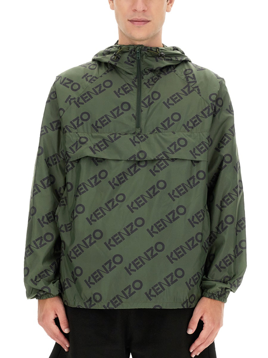 KENZO Monogram Hooded Jacket for Men - FW22 Collection