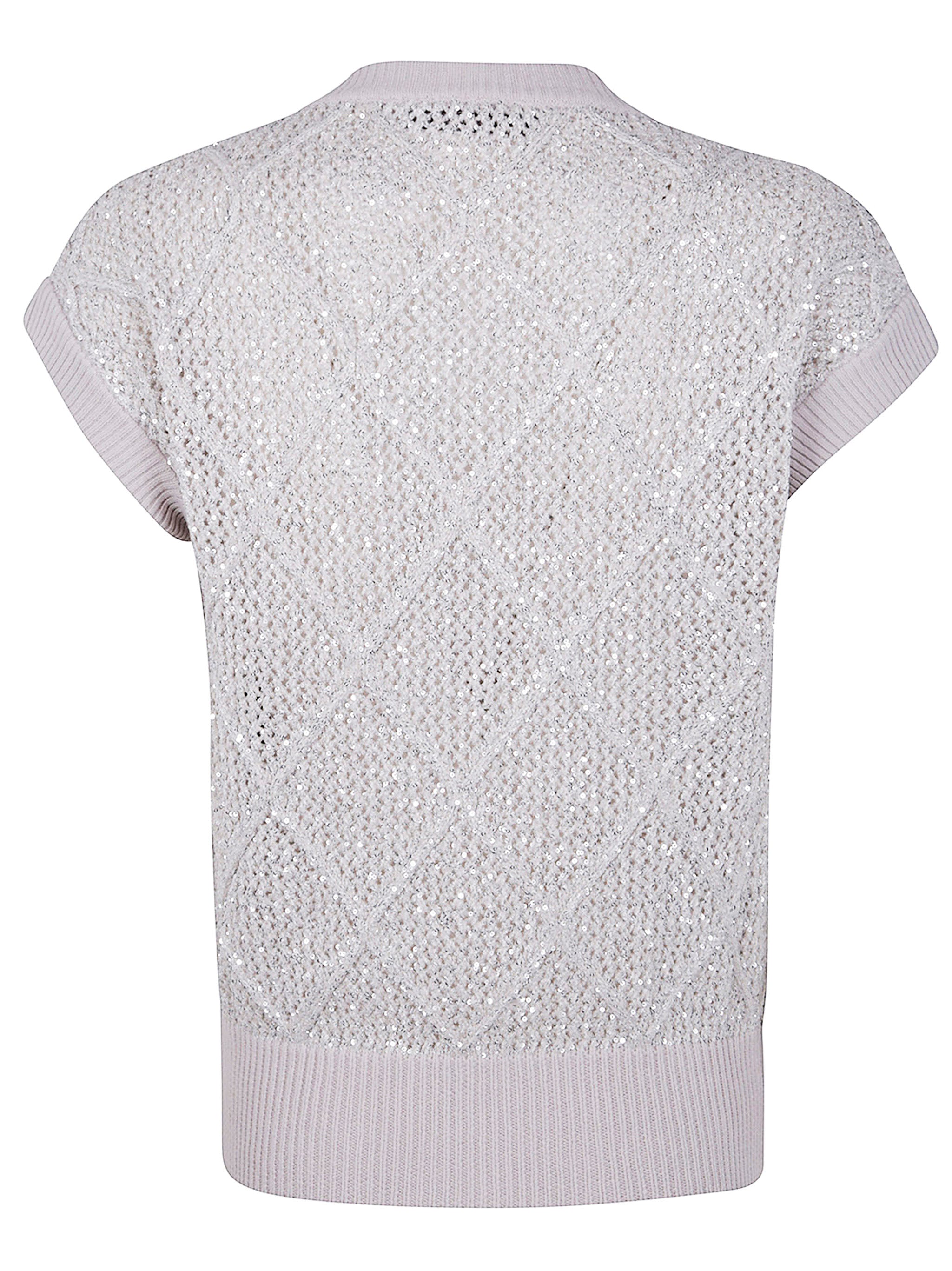 D.EXTERIOR Mini Rhombus Sequin Gilet