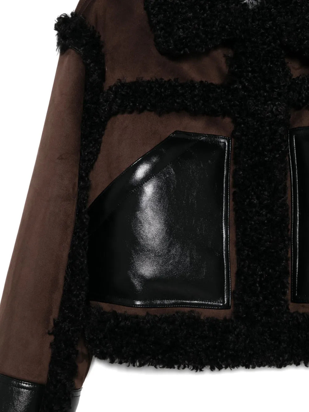 STAND STUDIO Edith Faux Shearling Jacket (Size 36)