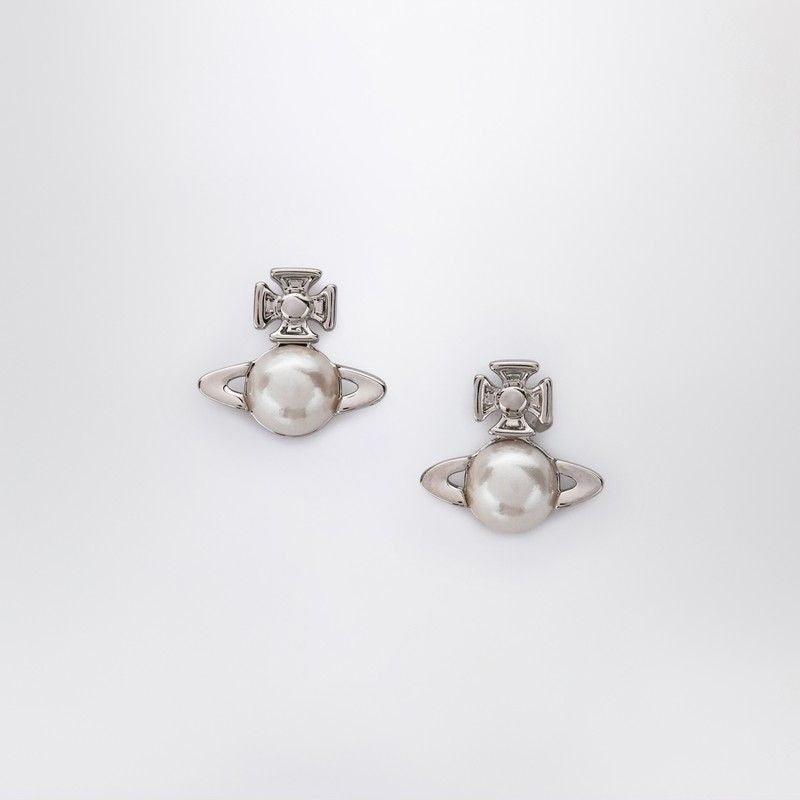VIVIENNE WESTWOOD Mini Orb Pendant Earrings with Pearl