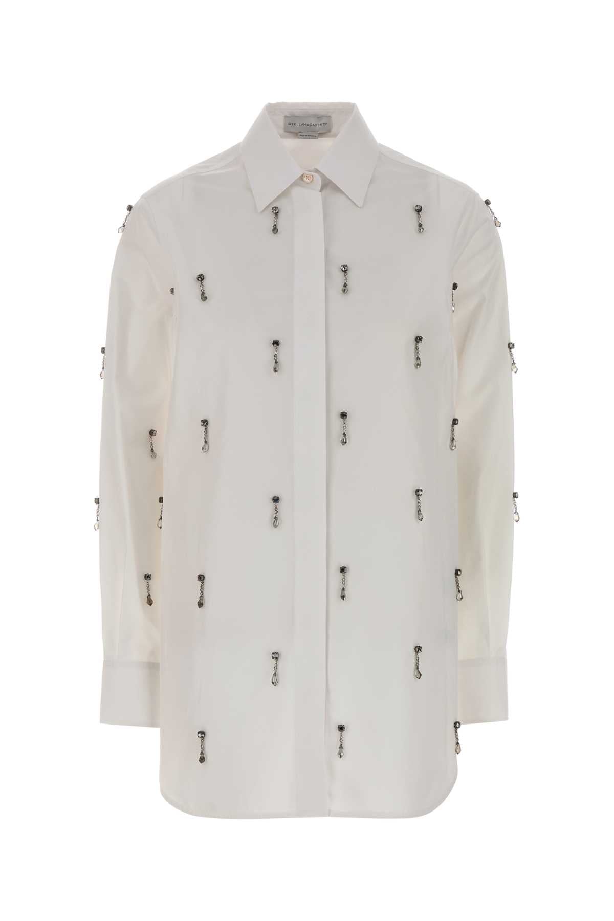 STELLA MCCARTNEY Crystal Embellished Poplin Shirt - Women’s