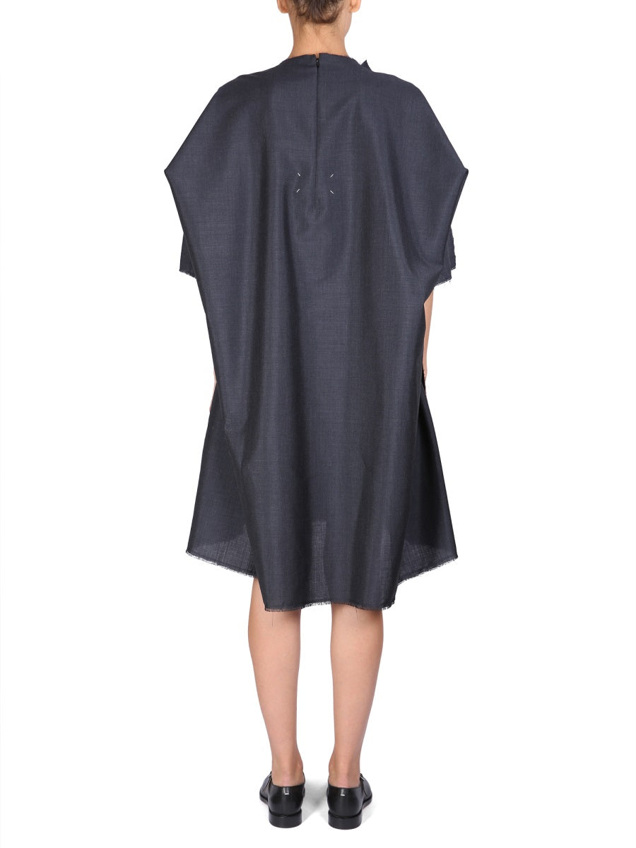 MAISON MARGIELA Mohair Blend Dress with Round Neckline