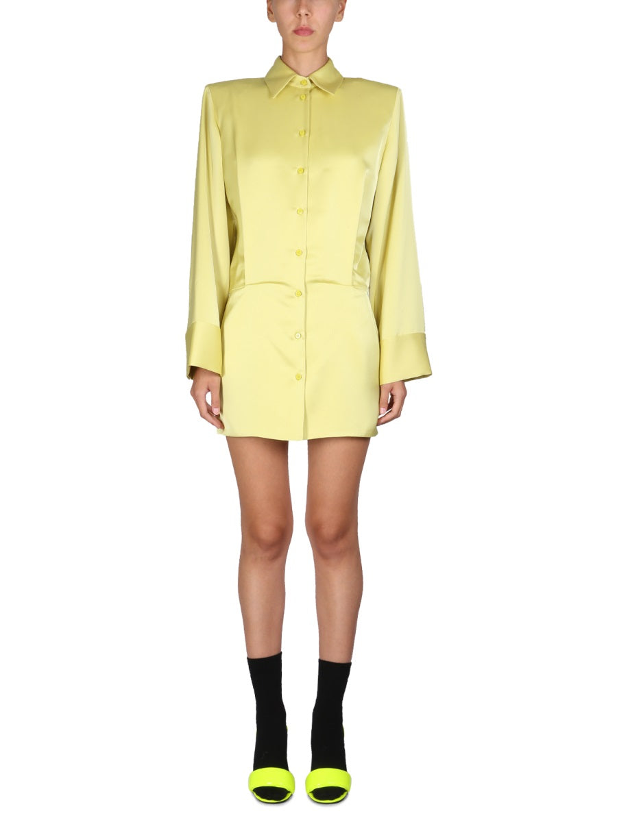 THE ATTICO Chic Mini Dress with Shirt Collar