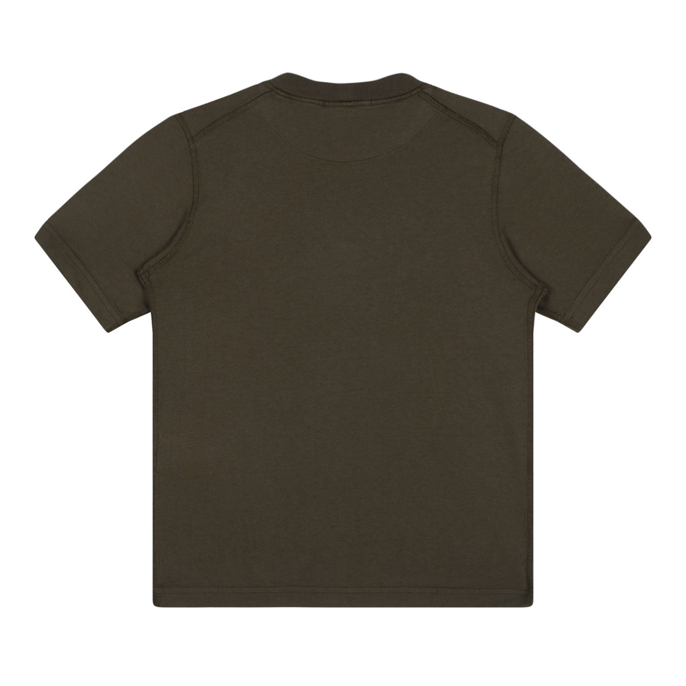 STONE ISLAND KIDS Military Green Cotton T-Shirt for Boys - SS25