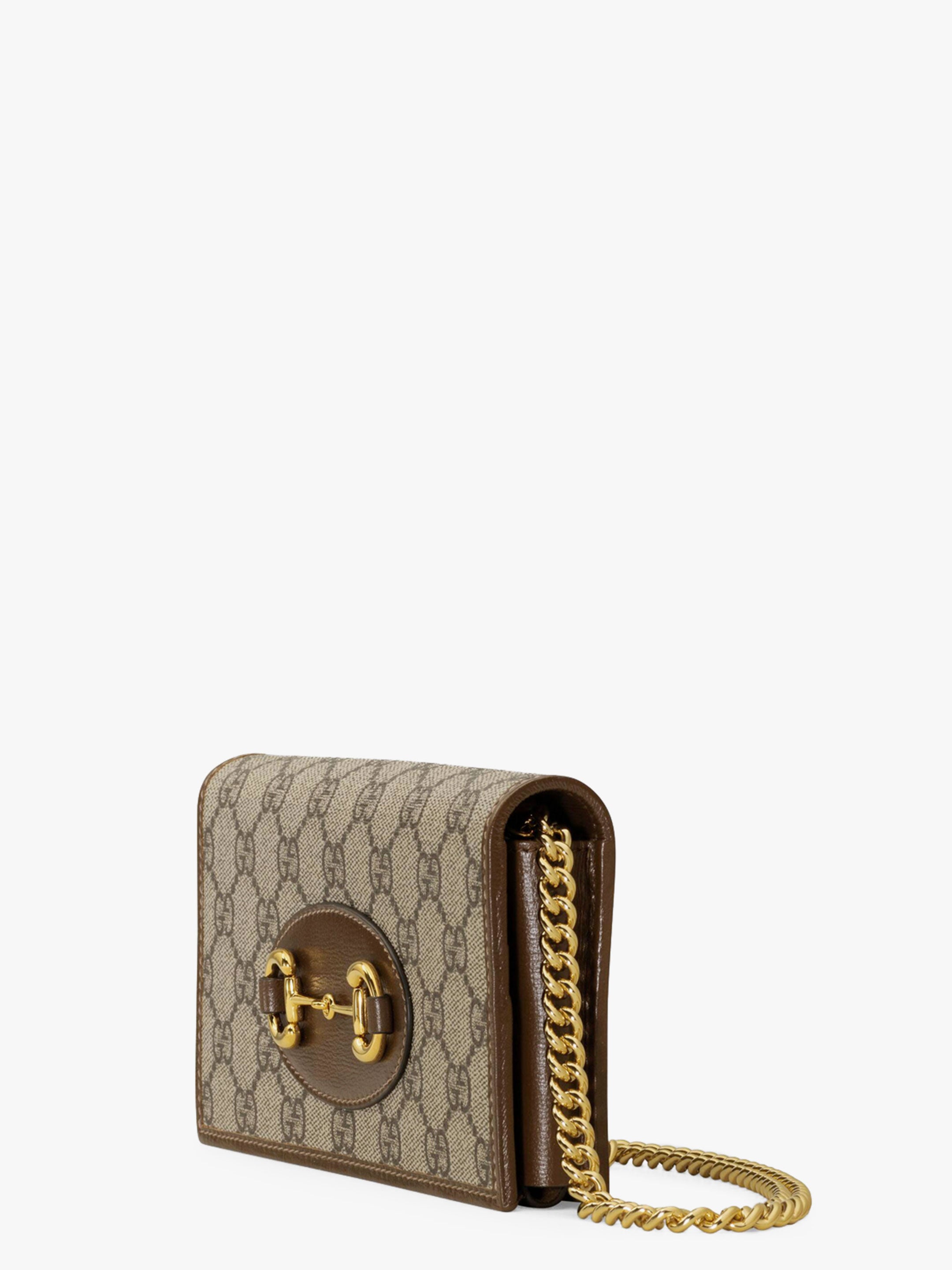 GUCCI Mini Horsebit 1955 Wallet with Chain - Dimensions 10X19X4CM