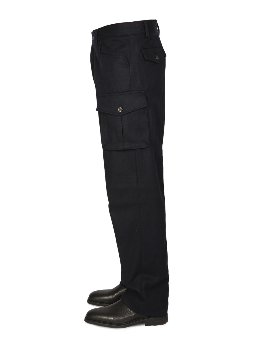 LARDINI Cargo Pants with Classic Front Button and Zip