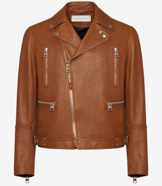 ALEXANDER MCQUEEN Lambskin Wide Notch Lapel Jacket