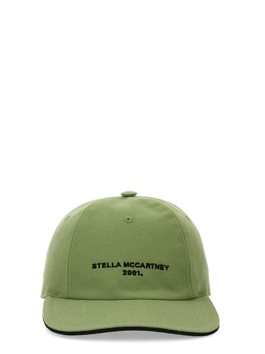 STELLA McCARTNEY Embroidered Logo Baseball Hat with Hard Visor