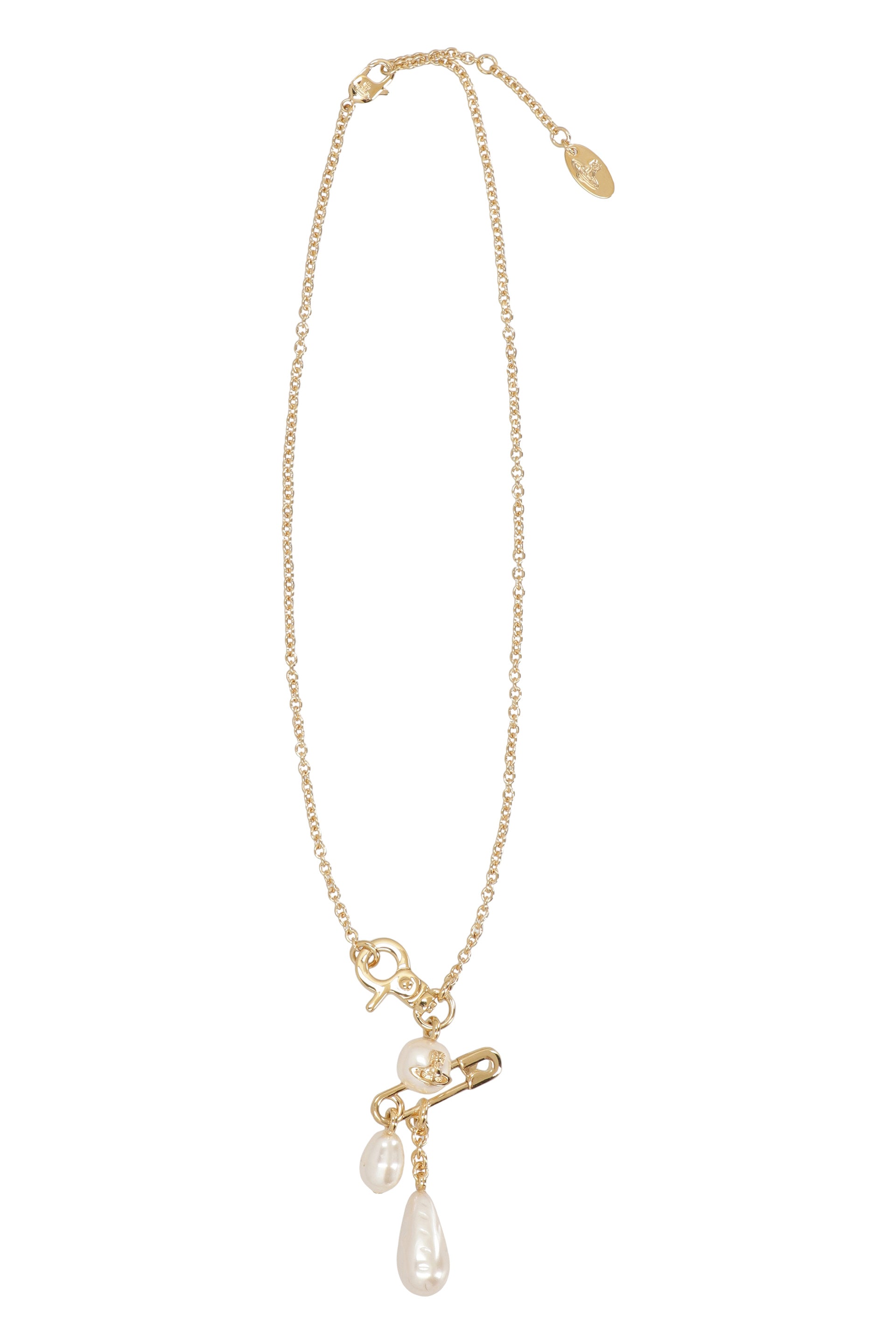 VIVIENNE WESTWOOD Mini Pendant Necklace with Pearl Detail