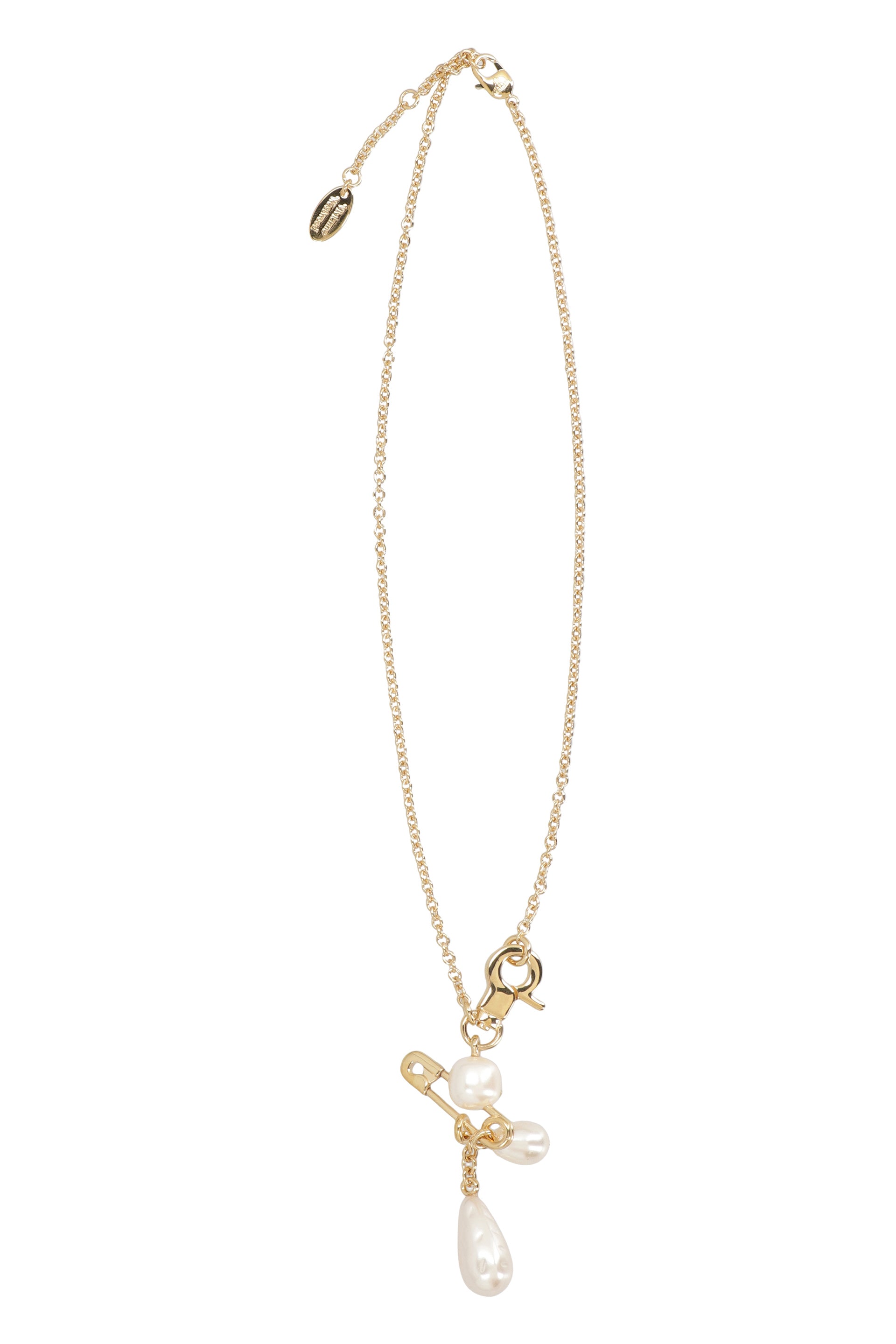 VIVIENNE WESTWOOD Mini Pendant Necklace with Pearl Detail