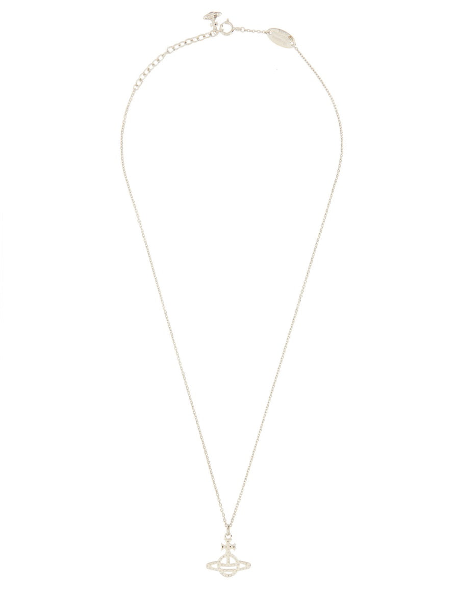 VIVIENNE WESTWOOD Orb Pendant Necklace with Crystals