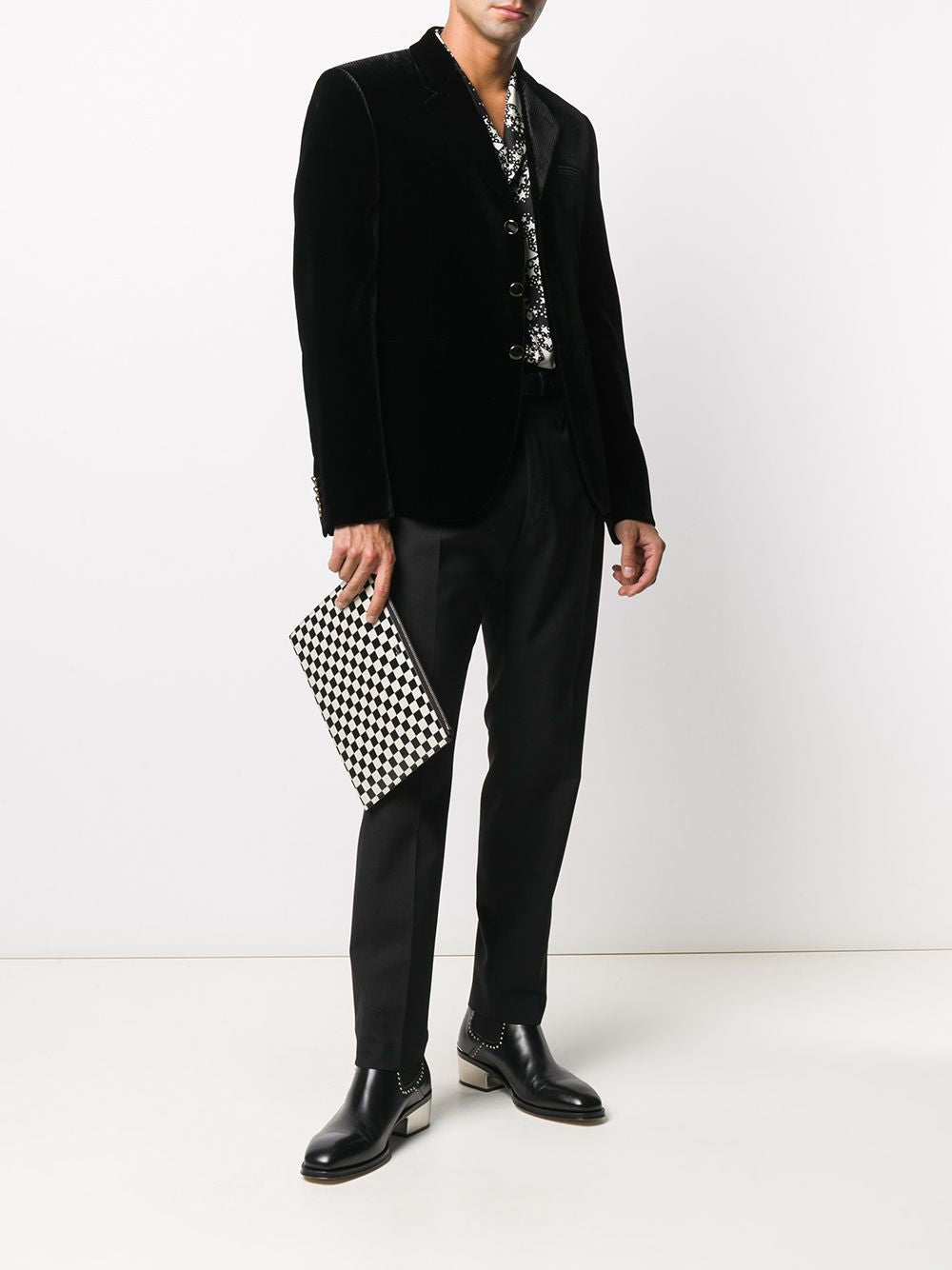 SAINT LAURENT Mini Velvet Short Jacket