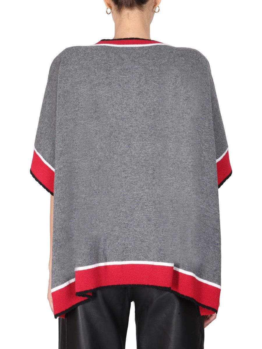 BOUTIQUE MOSCHINO Geometric Wool T-Shirt for Women - FW22 Collection