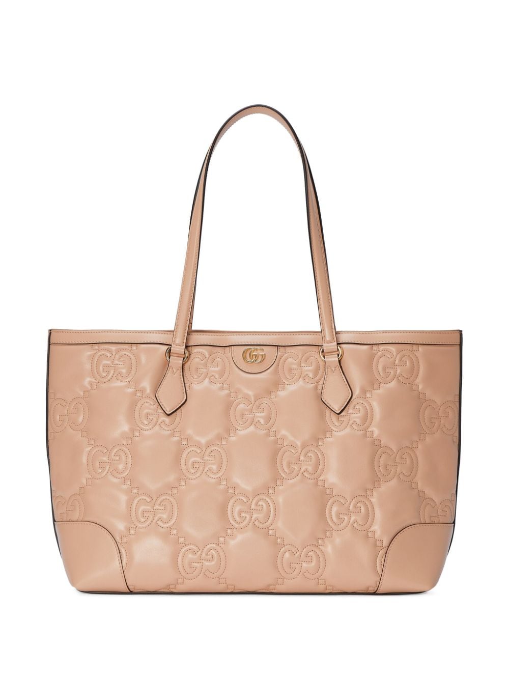 GUCCI Leather Embossed Tote Handbag