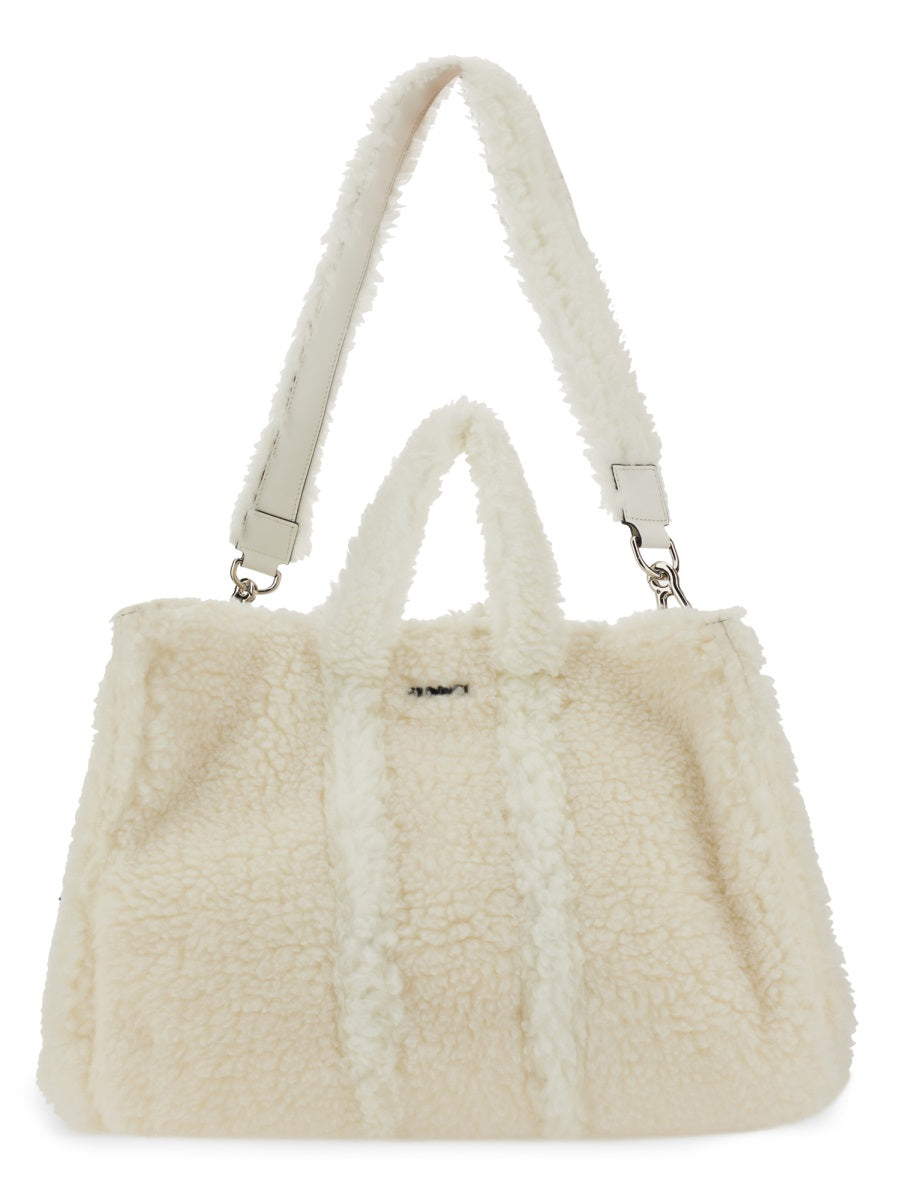 SUNNEI Teddy Fleece Handbag with Adjustable Double Handles