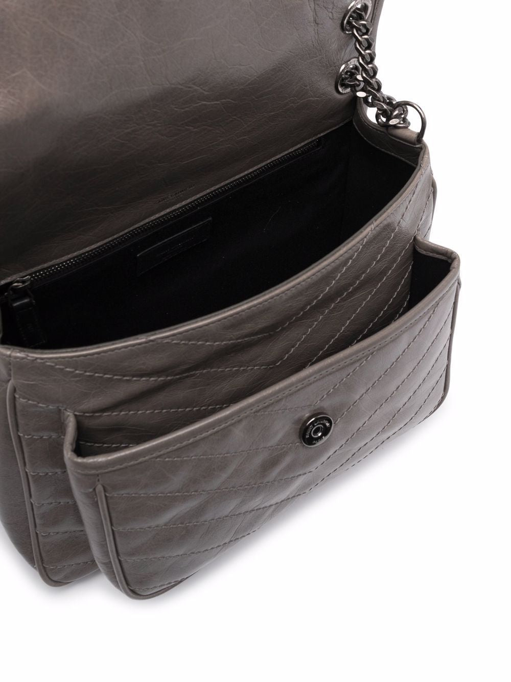 SAINT LAURENT Mini Leather Tote Bag