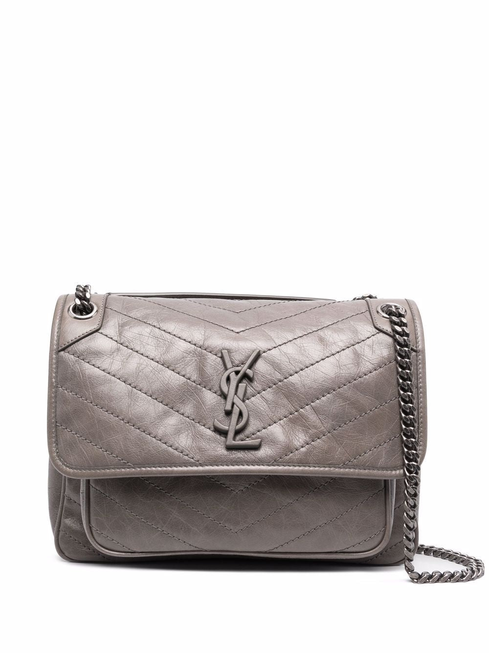 SAINT LAURENT Mini Leather Tote Bag