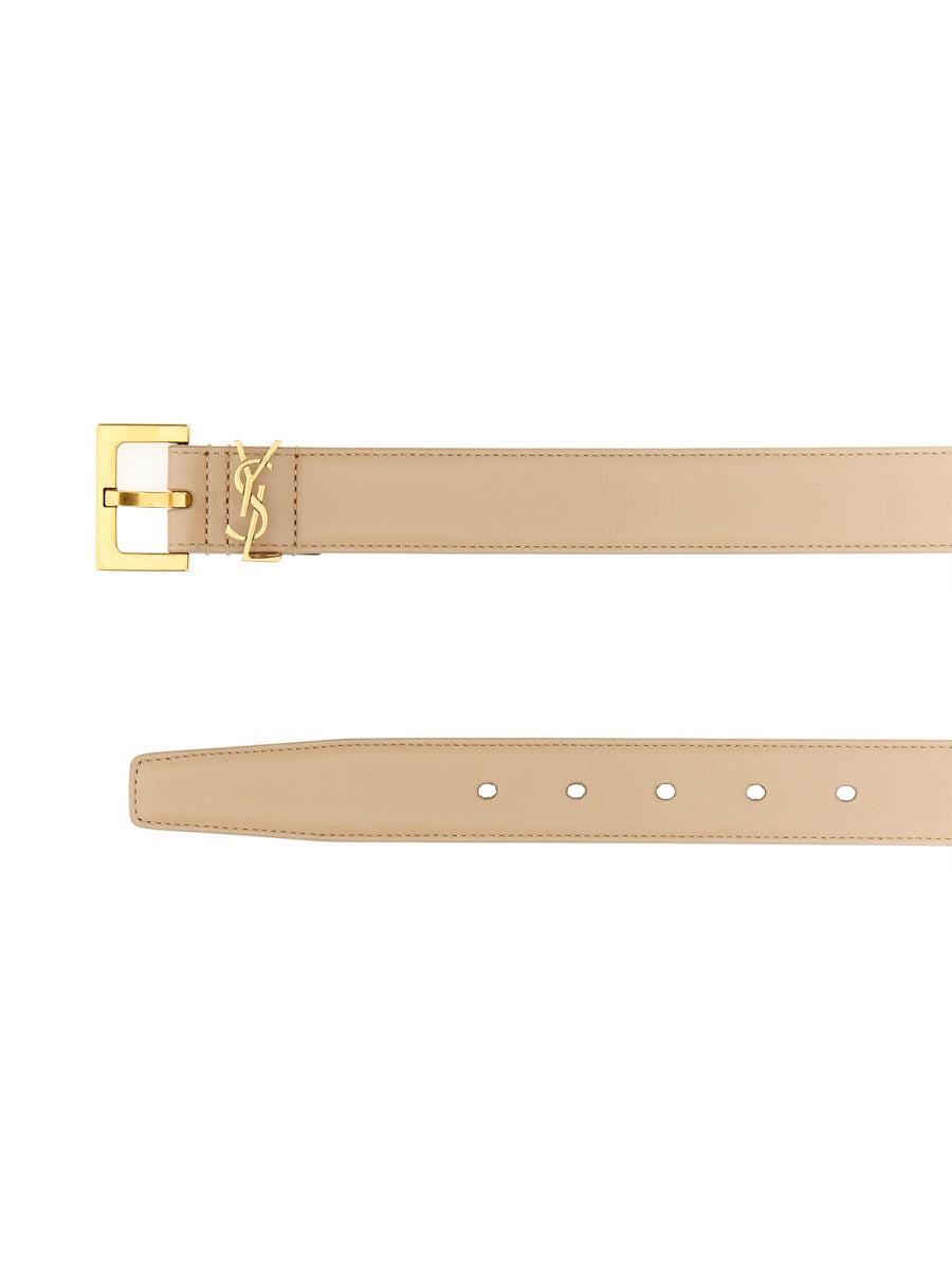 SAINT LAURENT Monogram Belt - 3 cm Width