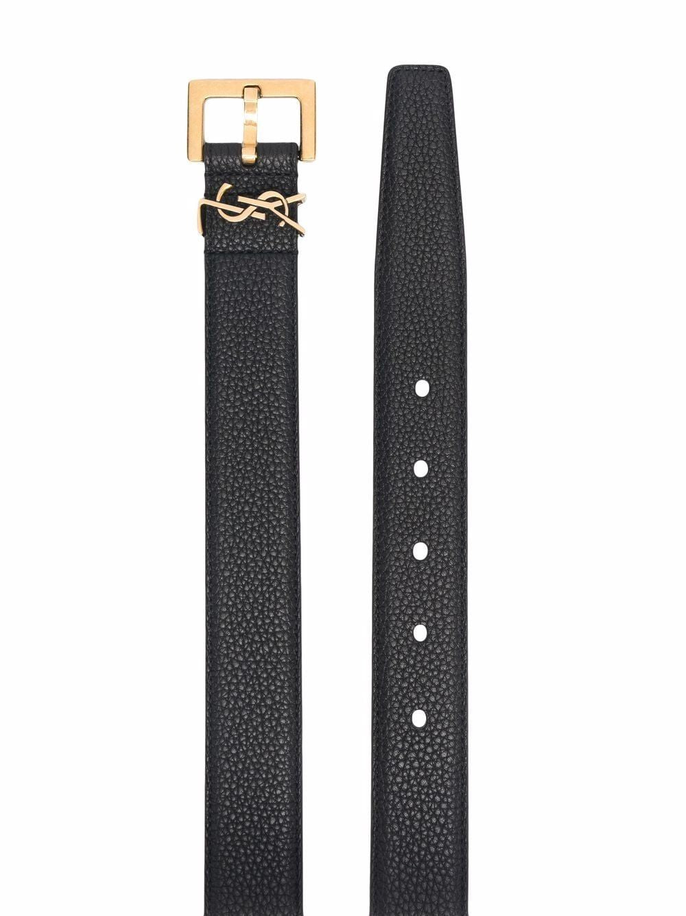 SAINT LAURENT Square Buckle Belt for Men - FW23 Collection