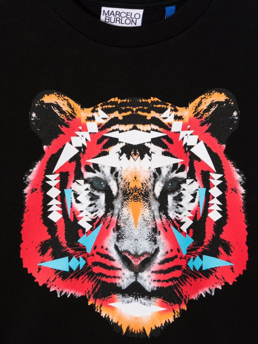 MARCELO BURLON COUNTY OF MILAN Mini Cross Tiger Crewneck Sweatshirt