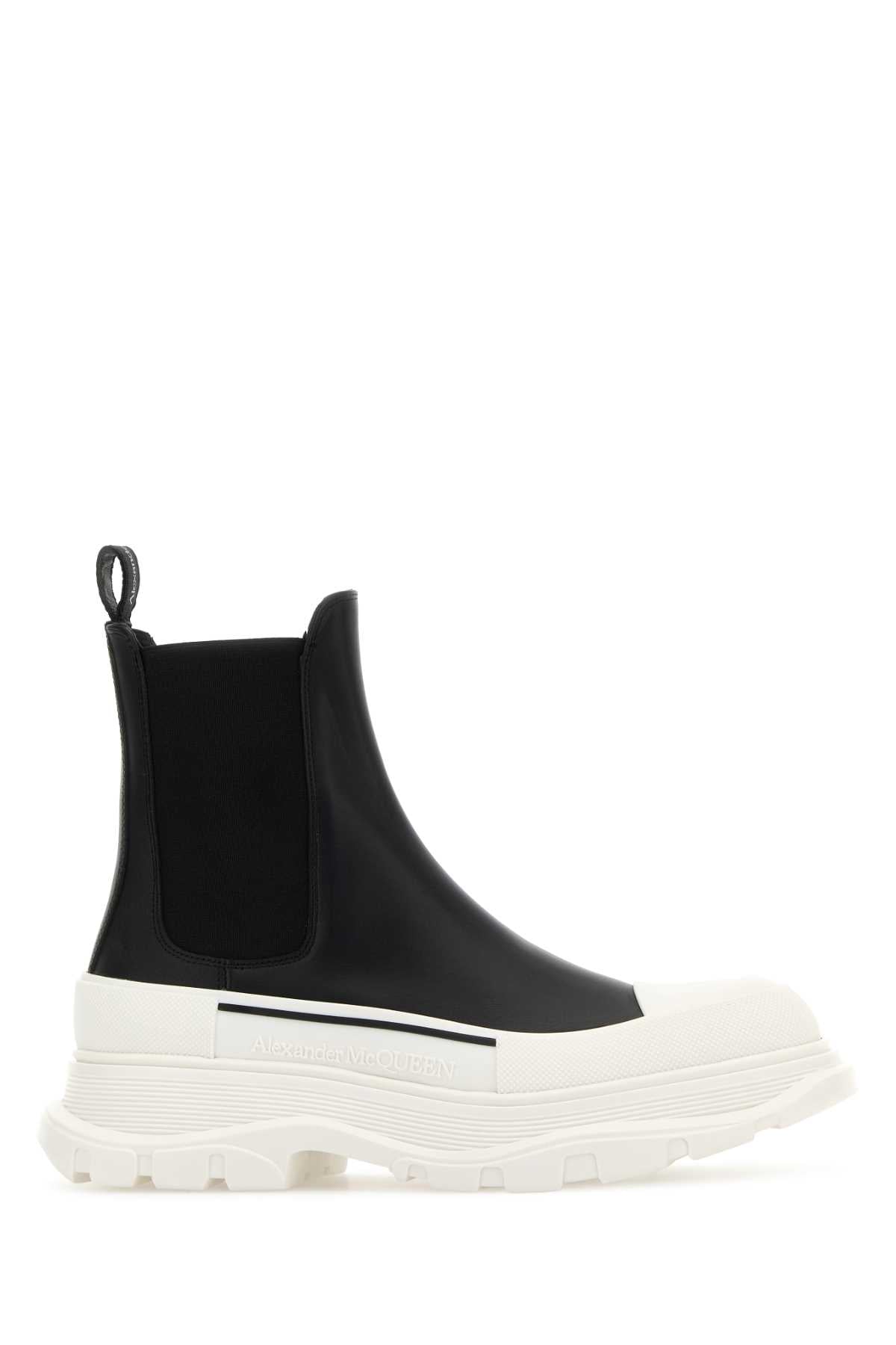 ALEXANDER MCQUEEN Nappa Leather Tread Slick Ankle Boots - FW25